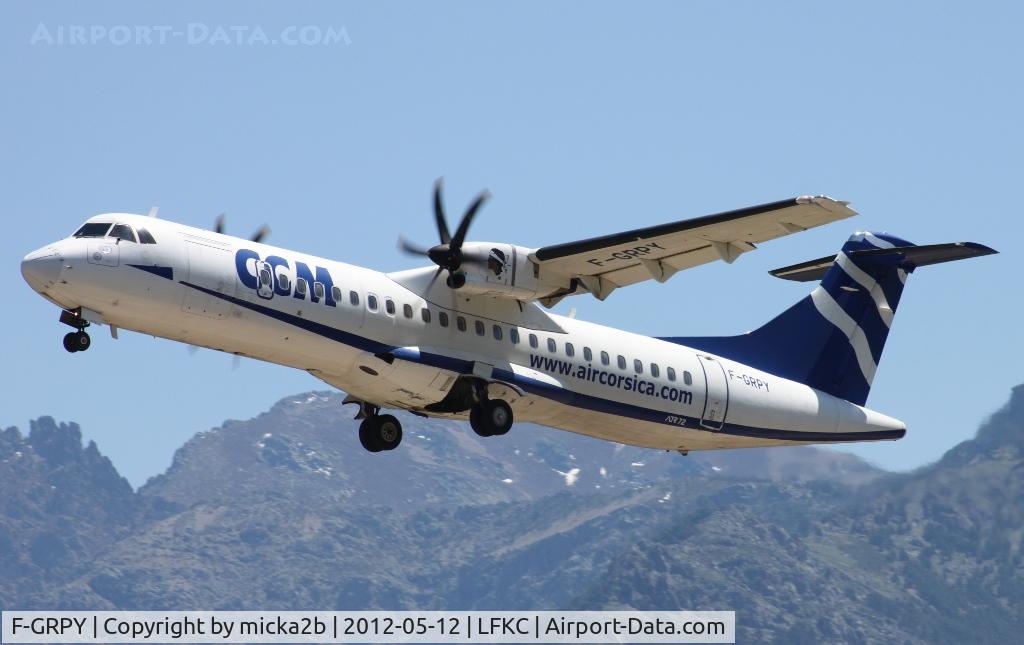 F-GRPY, 2007 ATR 72-500 C/N 742, Take off at 36 for Nice Cote d'Azur