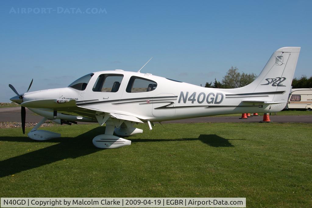 N40GD, 2003 Cirrus SR22 C/N 0473, Cirrus SR-22, Breighton Airfield, April 2009.