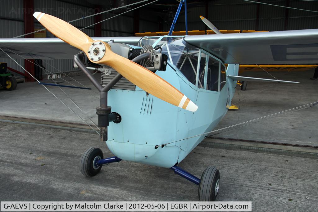 G-AEVS, 1937 Aeronca 100 C/N AB114, The resident Aeronca 100 at Breighton Airfield's 2012 May-hem Fly-In.