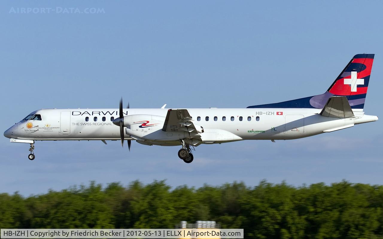 HB-IZH, 1994 Saab 2000 C/N 2000-011, short final RW06
