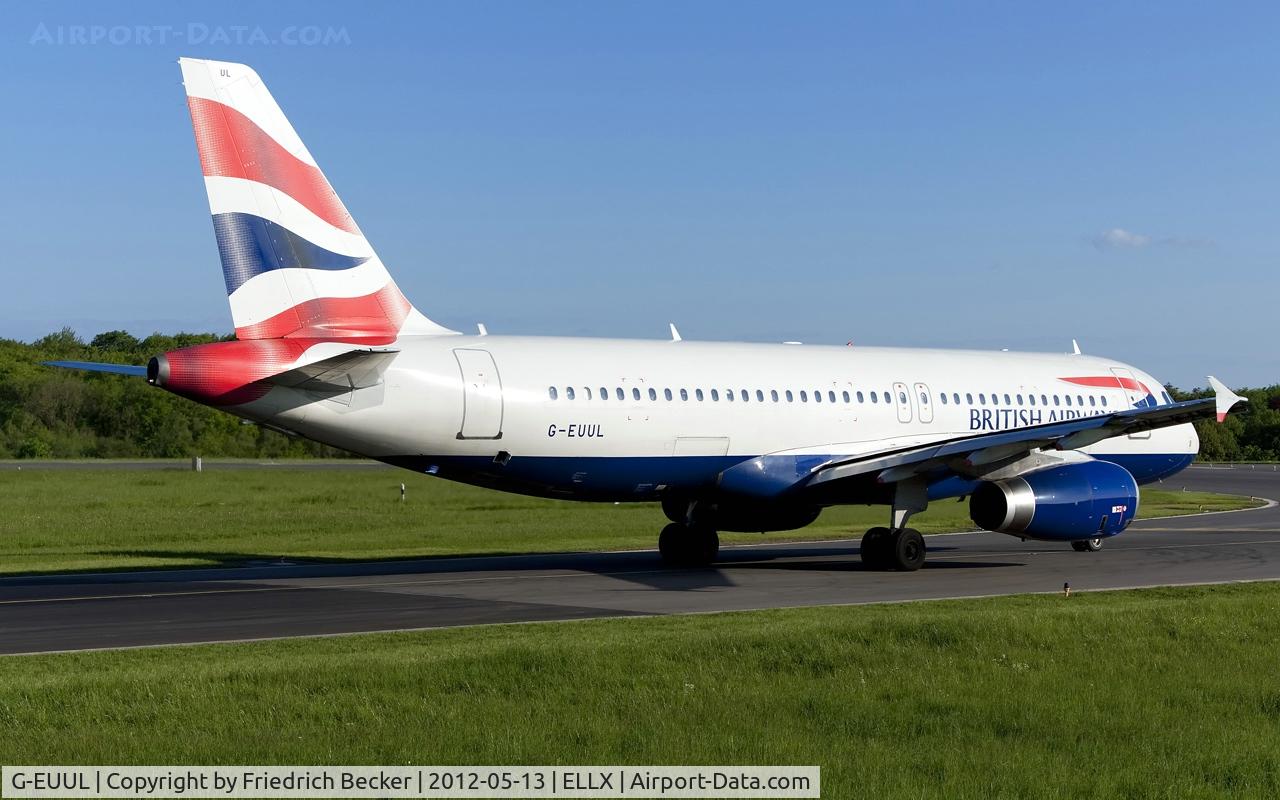 G-EUUL, 2002 Airbus A320-232 C/N 1708, holding point RW06