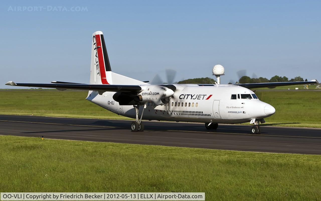 OO-VLI, 1991 Fokker 50 C/N 20226, taxying to the active