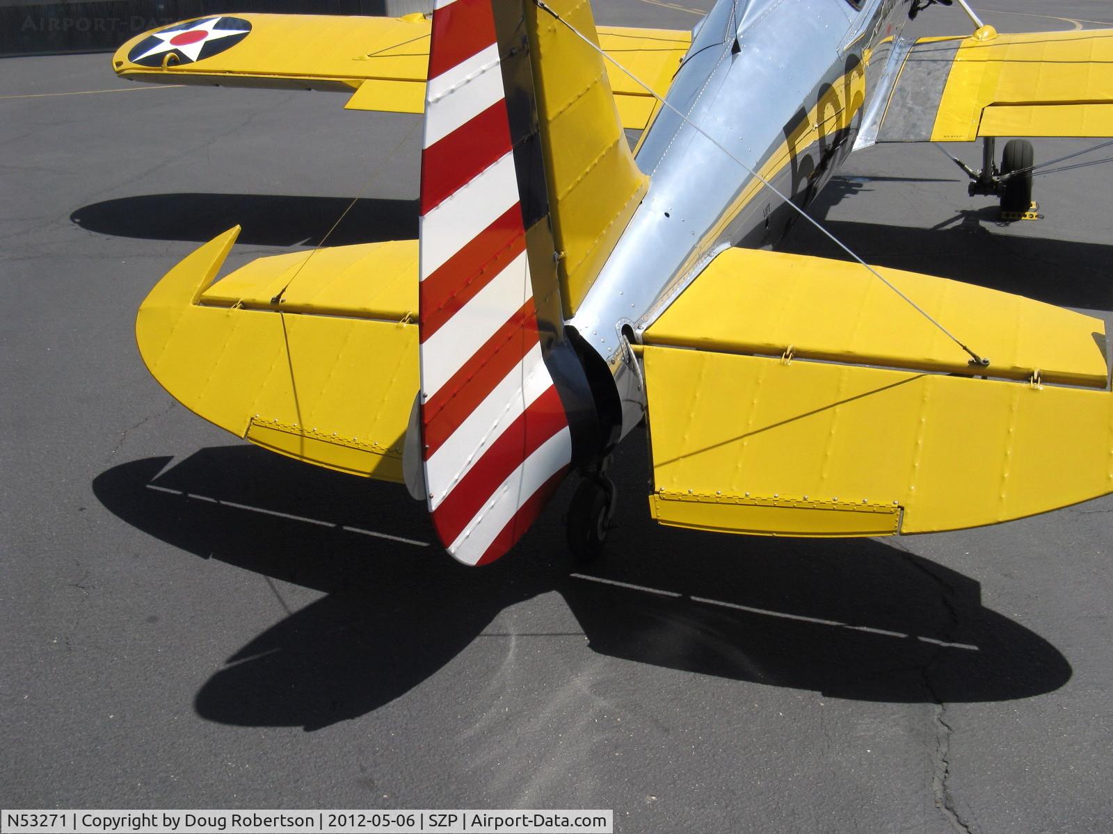 N53271, 1941 Ryan Aeronautical ST3KR C/N 1625, Ryan ST-3KR as PT-22, Kinner R5-540-1 160 Hp radial, trim tabs all moving tail surfaces