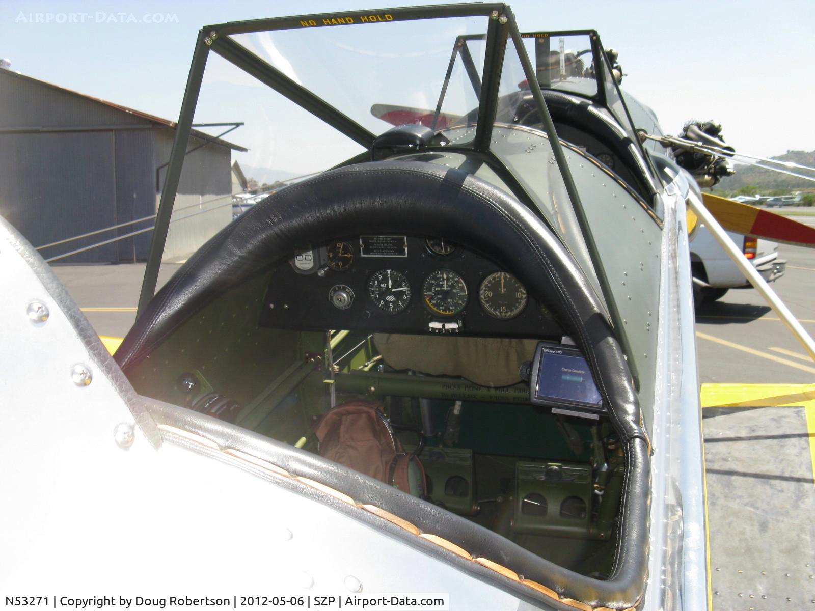 N53271, 1941 Ryan Aeronautical ST3KR C/N 1625, Ryan Aeronautical ST-3KR as PT-22, Kinner R5-540-1 160 Hp radial, rear cockpit panel