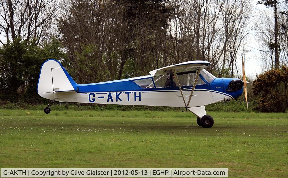 G-AKTH, 1945 Piper L-4J Grasshopper (J3C-65D) C/N 13047, Ex: 45-4471 > PH-UCR > OO-AGL > G-AKTH