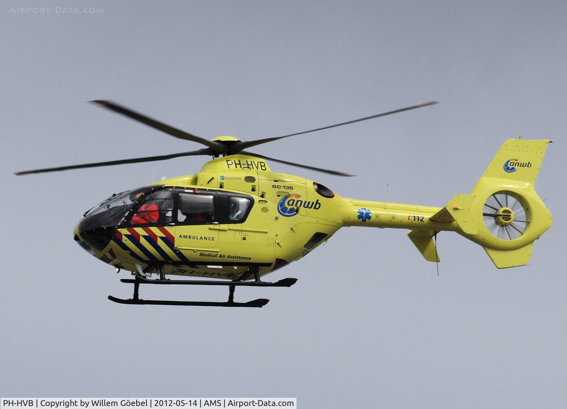 PH-HVB, 2009 Eurocopter EC-135T-2+ C/N 0811, Fly over Schiphol Airport