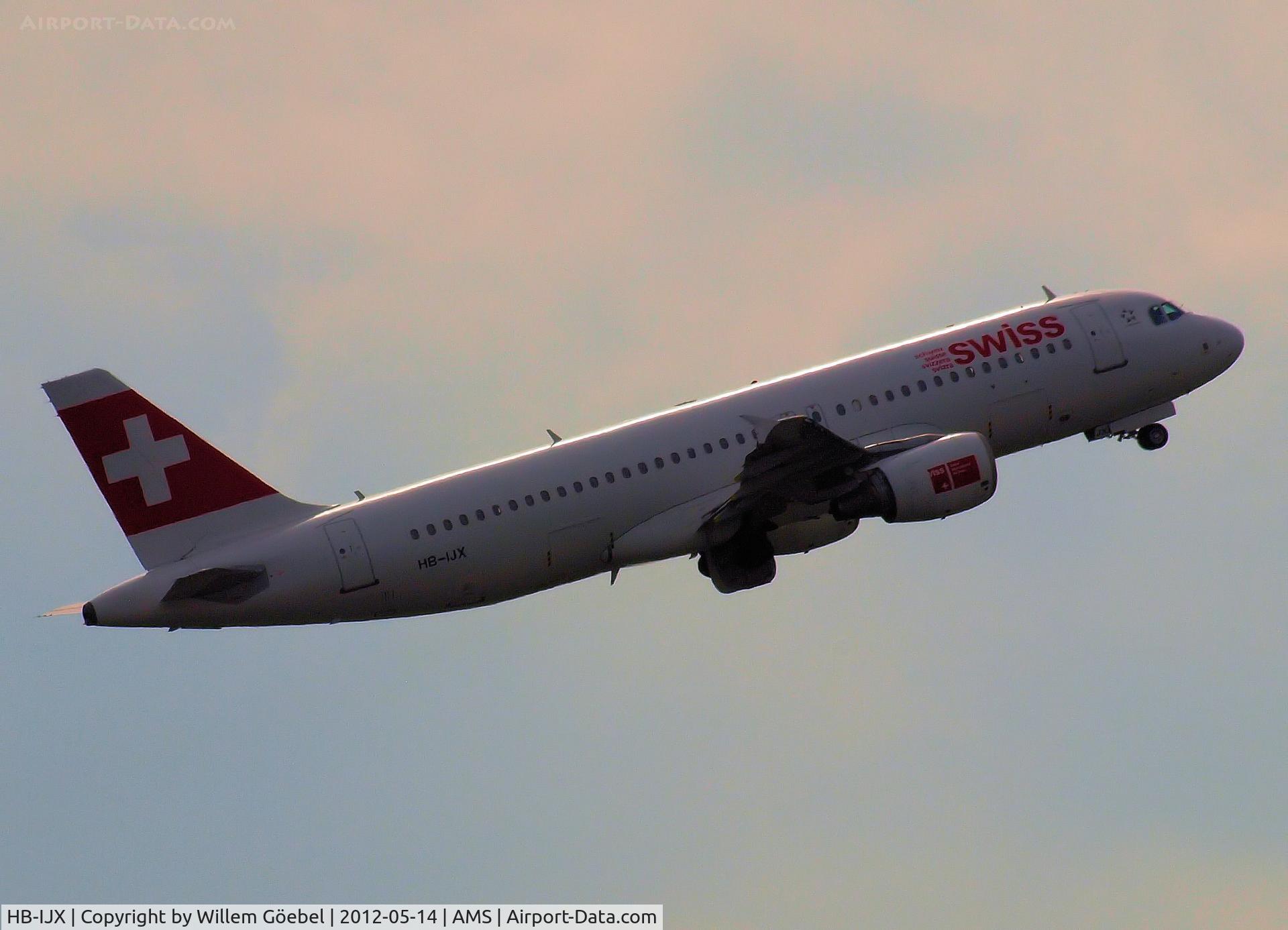 HB-IJX, 2002 Airbus A320-214 C/N 1762, Take of from runway L18 of Amsterdam Airport