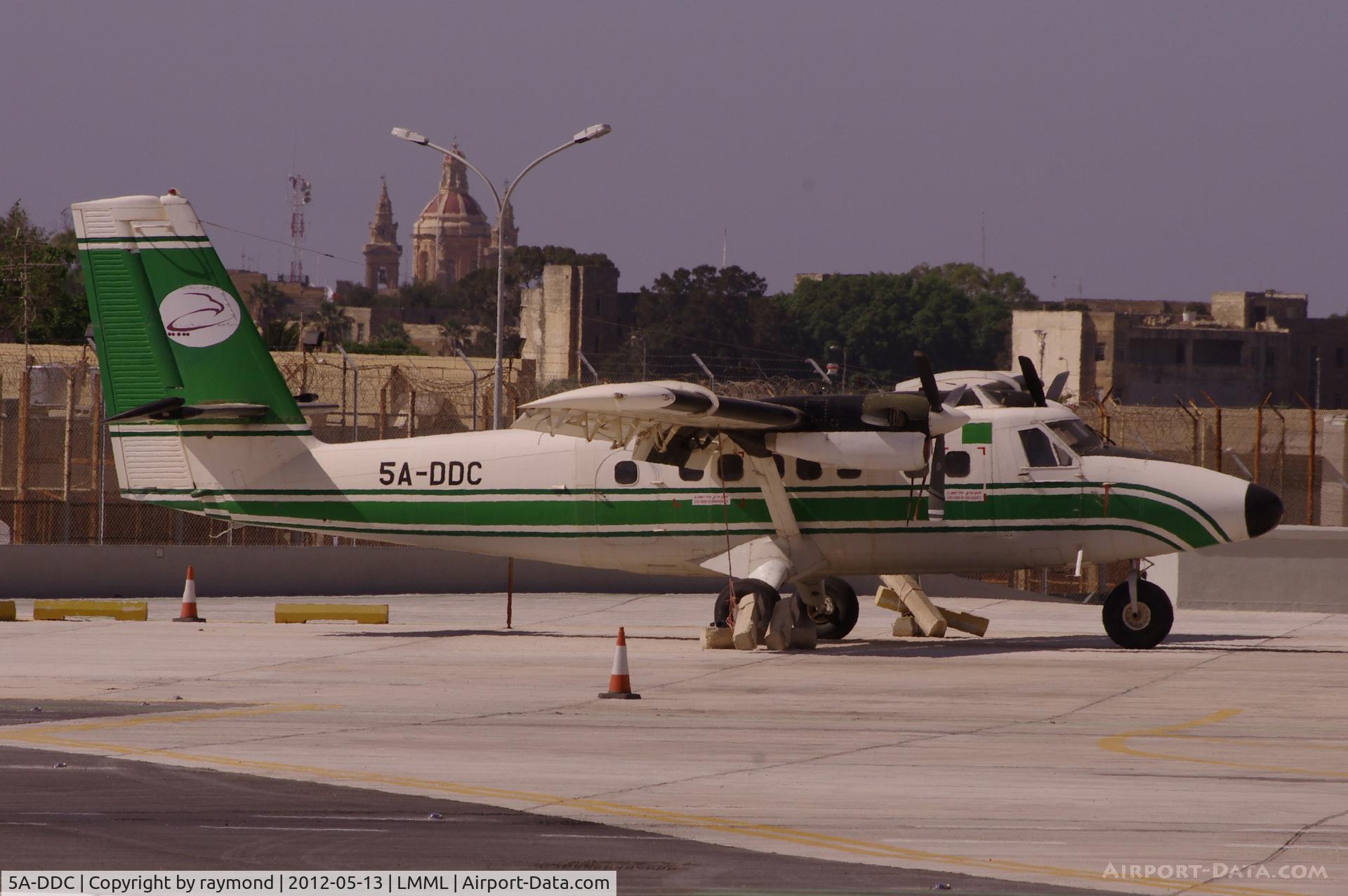 5A-DDC, 1980 De Havilland Canada DHC-6-300 Twin Otter C/N 662, DHC-6 Twin Otter 5A-DDC Petro Air parked at the Med Avia facilities for overhaul.
