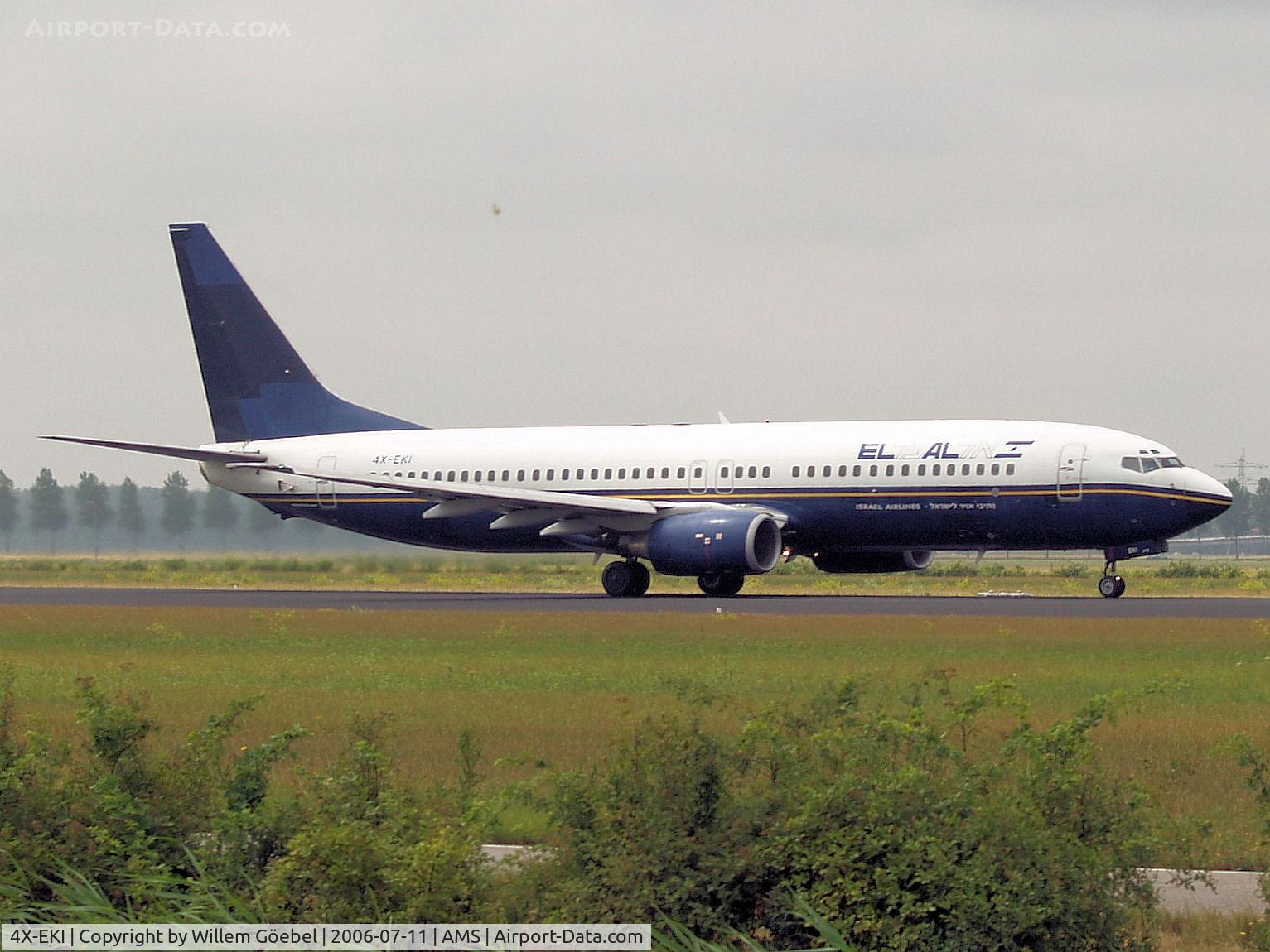 4X-EKI, 1999 Boeing 737-86N C/N 28587, Taxi to the gate of Amsterdam Airport in 2006