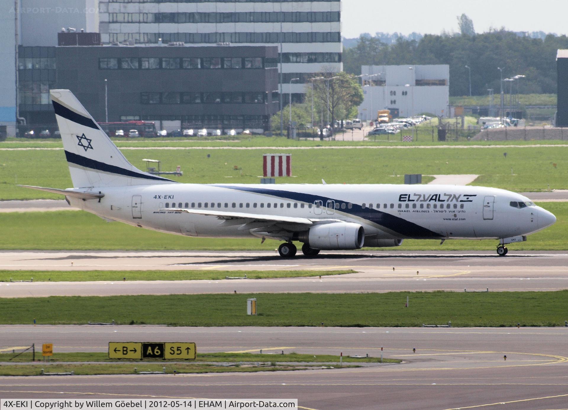 4X-EKI, 1999 Boeing 737-86N C/N 28587, Taxi to the runway 24 of Amsterdam Airport