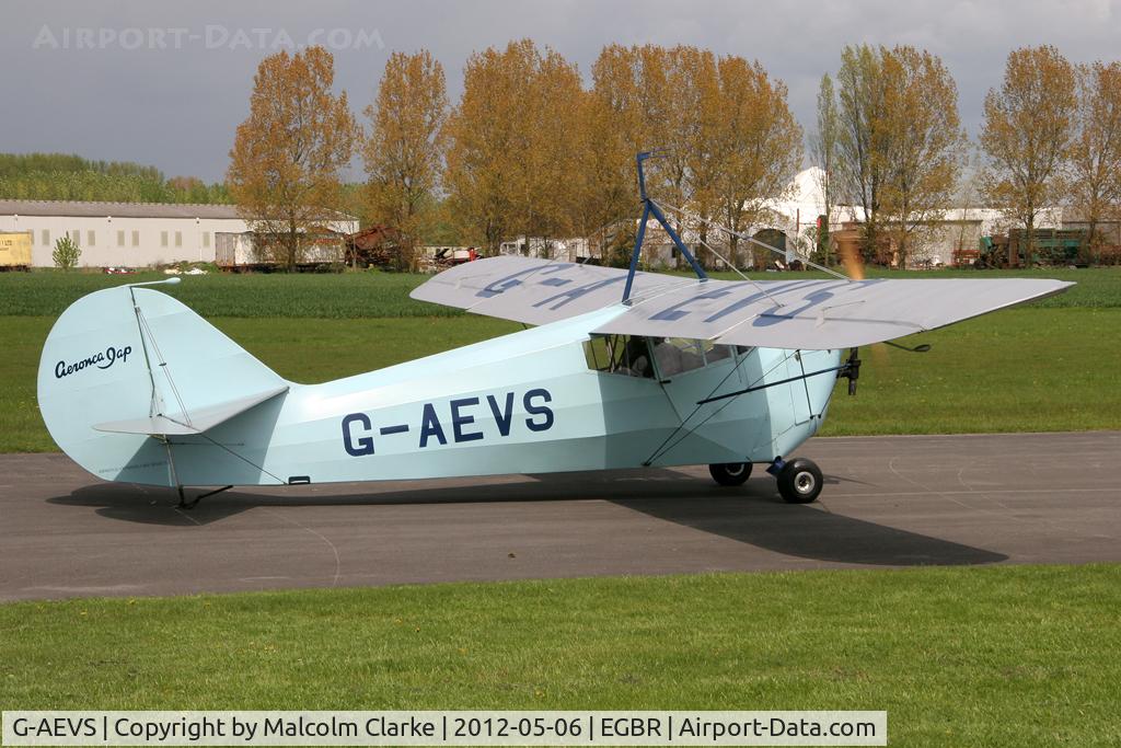G-AEVS, 1937 Aeronca 100 C/N AB114, Resident Aeronca 100 at Breighton Airfield's 2012 May-hem Fly-In.