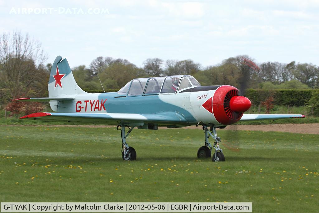 G-TYAK, 1989 Bacau Yak-52 C/N 899907, Bacau Yak-52 at Breighton Airfield's 2012 May-hem Fly-In.