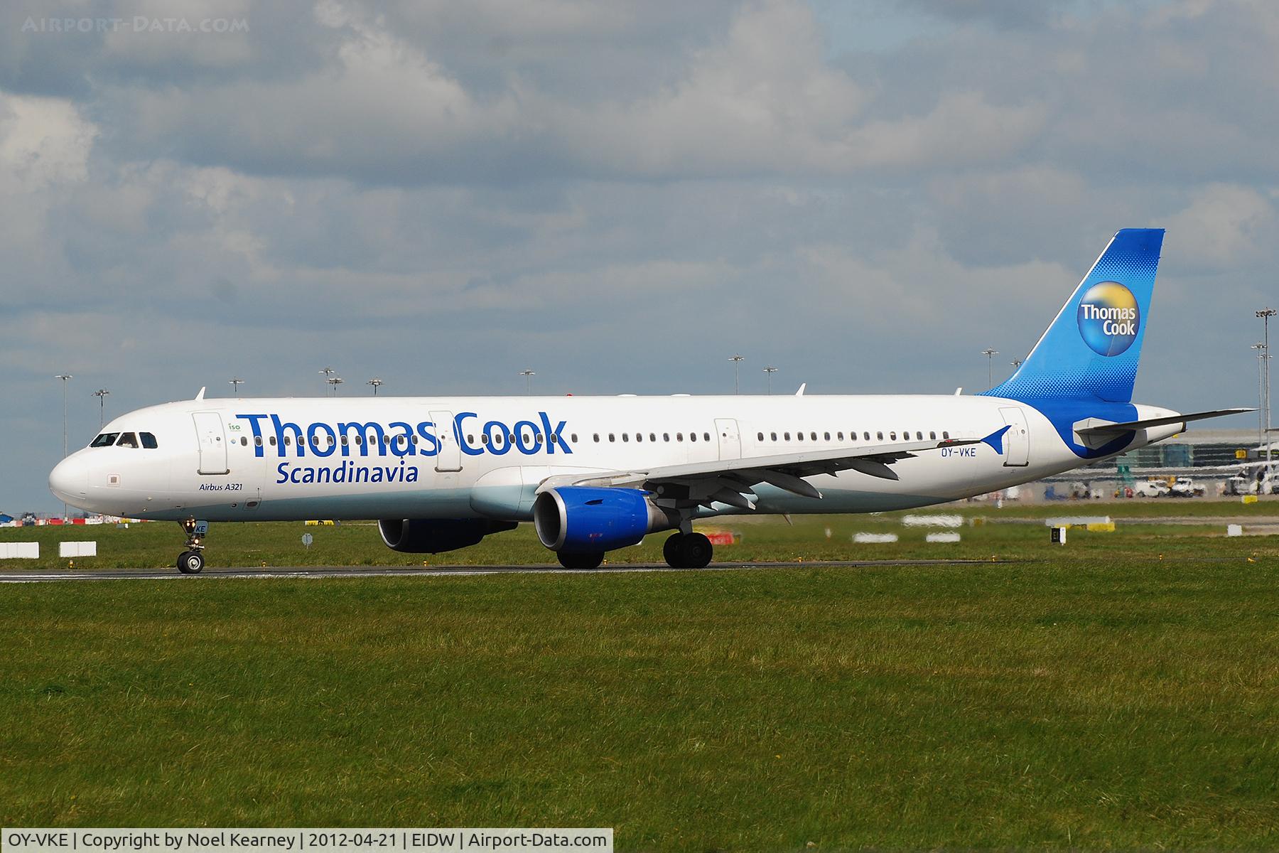 OY-VKE, 2002 Airbus A321-211 C/N 1887, Departing off Rwy 28 at Dublin Airport