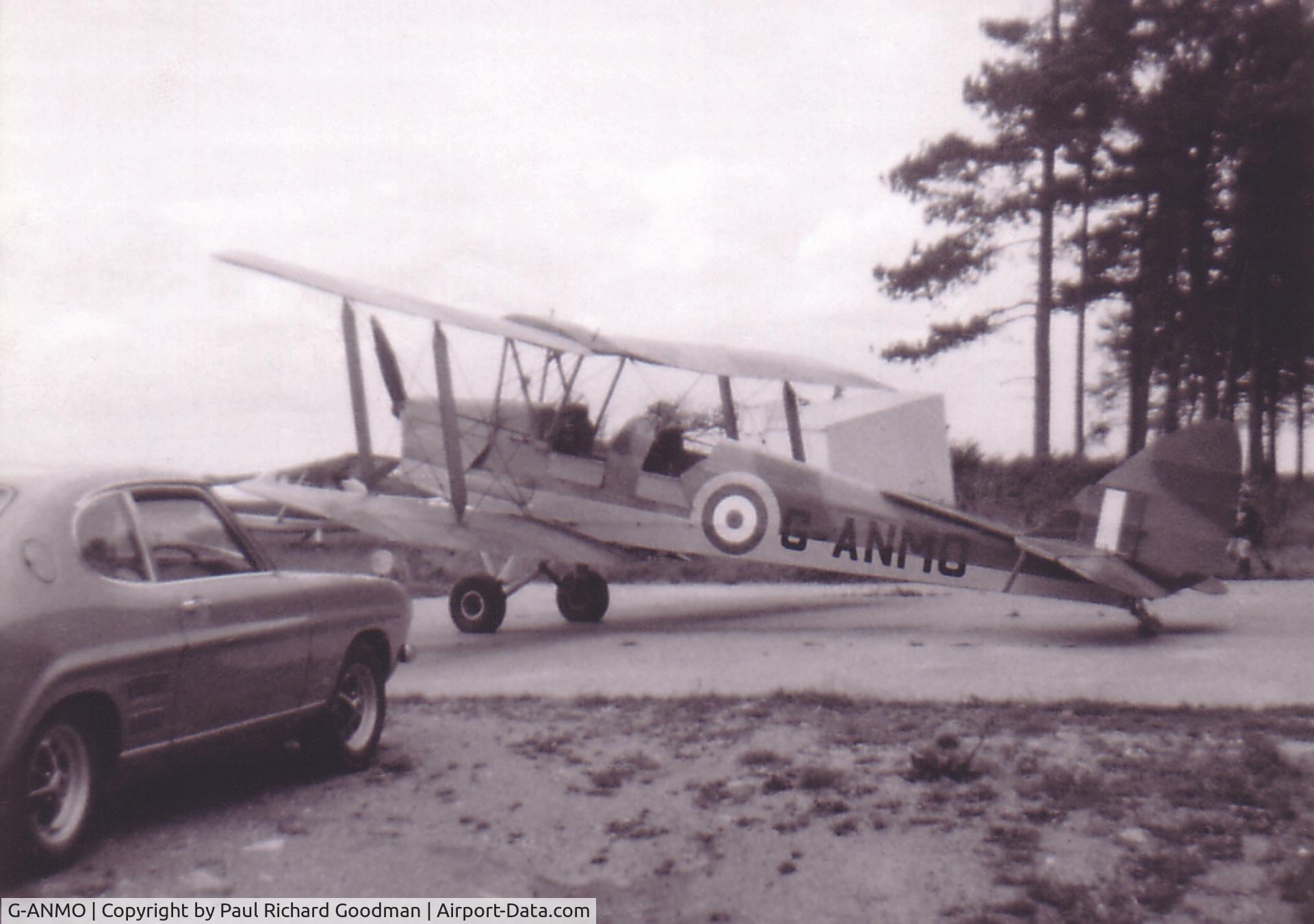 G-ANMO, 1935 De Havilland DH-82A Tiger Moth II C/N 3255, G-ANMO at slipton and this one I did take circa 1970