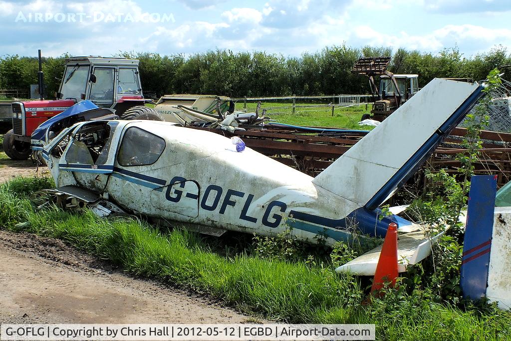 G-OFLG, 1979 Socata TB-10 Tobago C/N 11, one of the many wrecks and relics at Derby airfield
