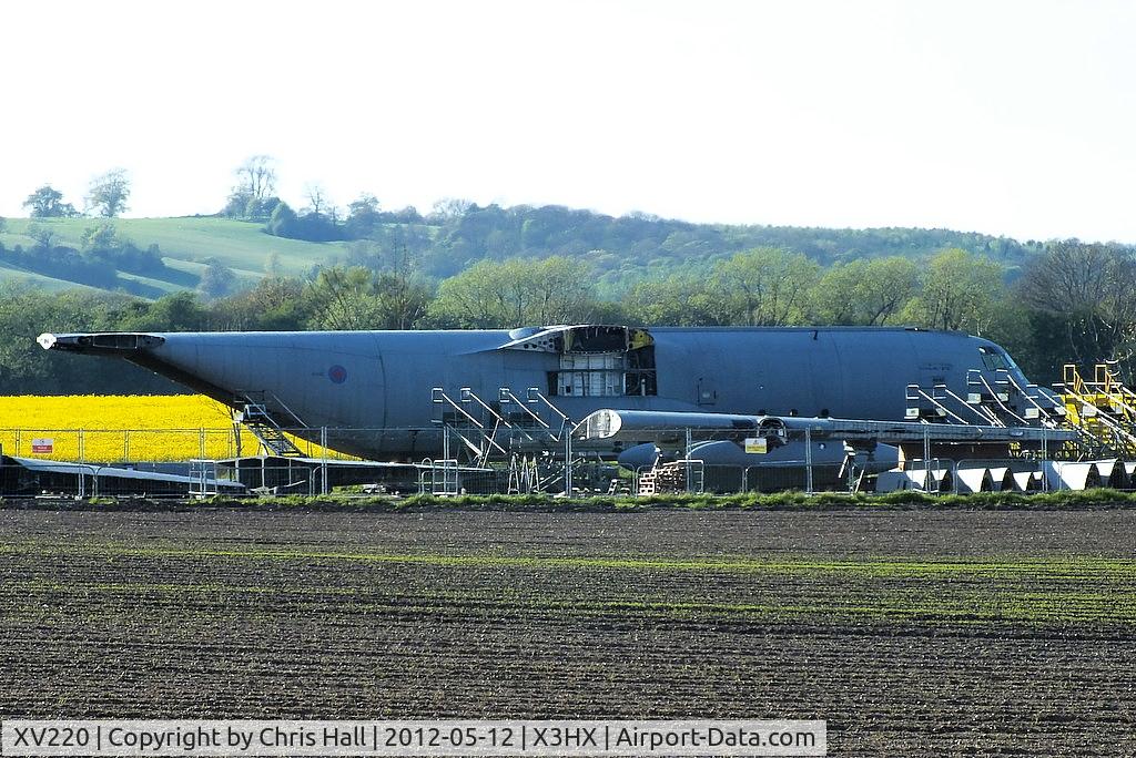 XV220, 1967 Lockheed C-130K Hercules C.3 C/N 382-4247, in the scrapping area at Hixon airfield