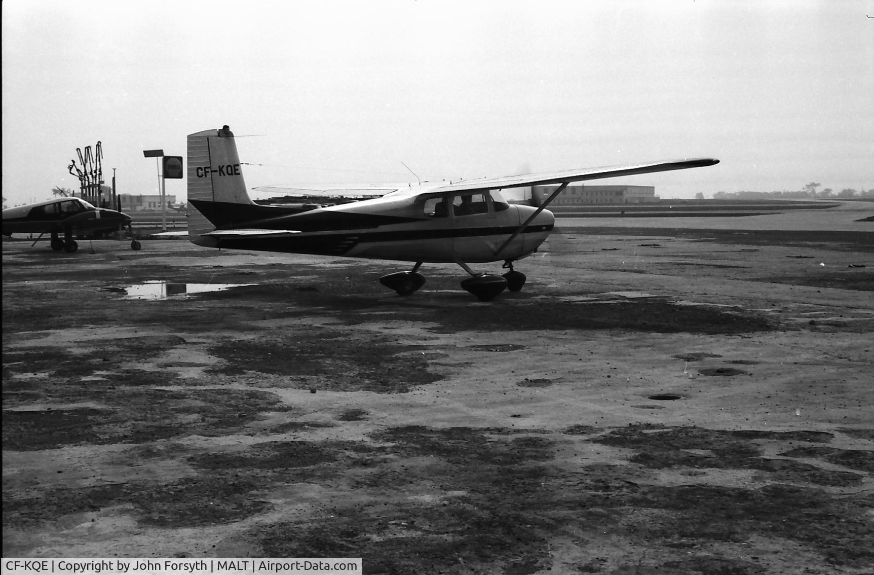 CF-KQE, 1958 Cessna 175 Skylark C/N 55275, CF-KQE approx 1959 , My dad took this photo, I believe at Malton, Ontario.