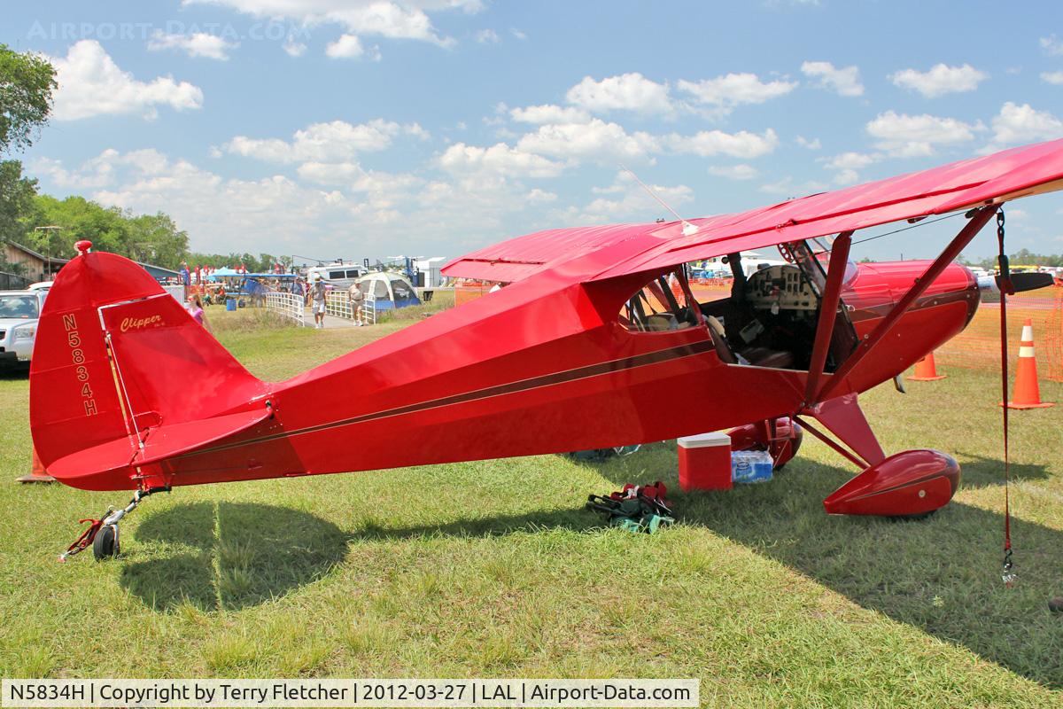N5834H, 1949 Piper PA-16 Clipper C/N 16-453, At 2012 Sun N Fun