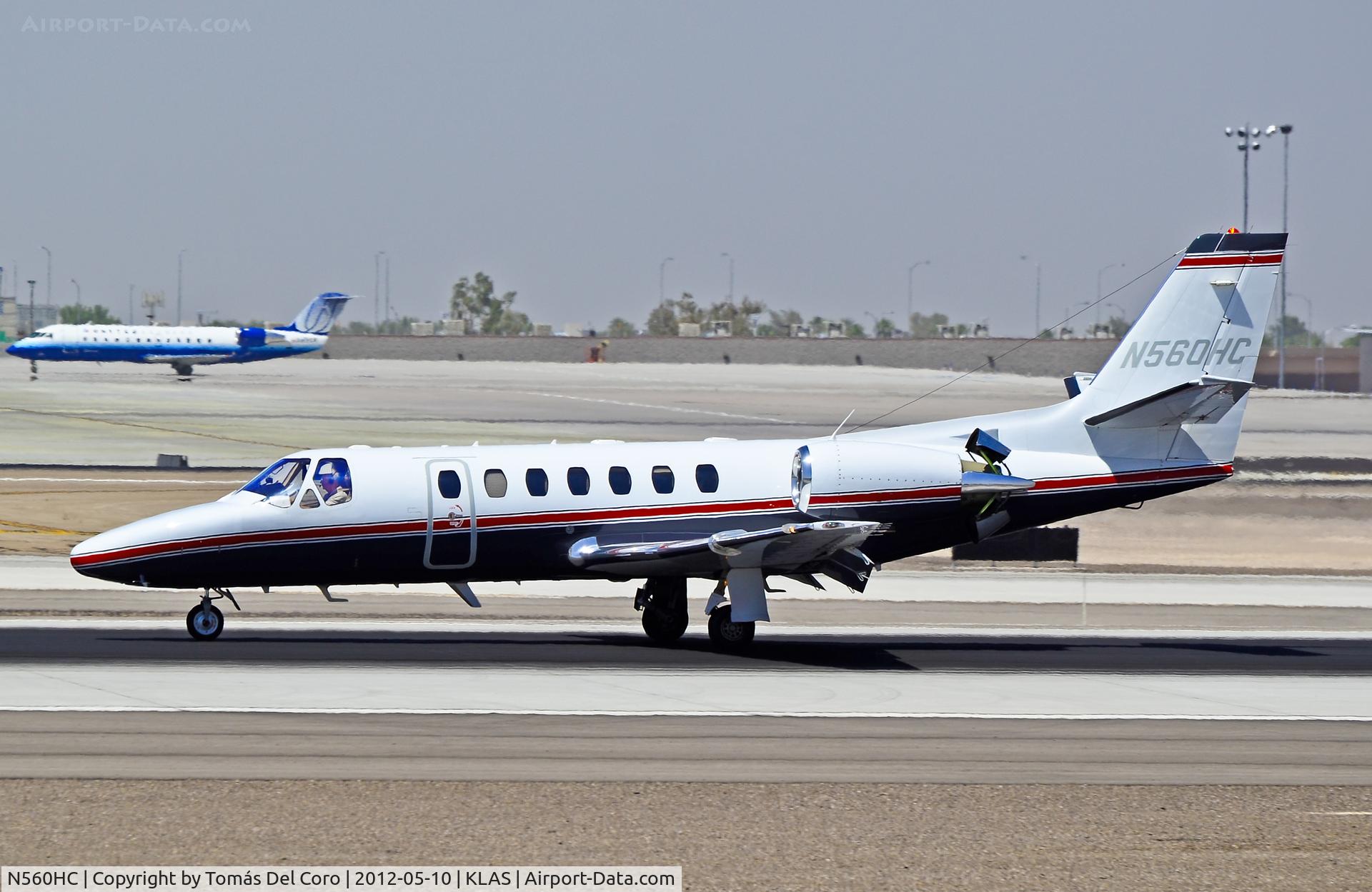 N560HC, 2002 Cessna 560 Citation Encore C/N 560-0631, N560HC Cessna 560 C/N 560-0631

- Las Vegas - McCarran International (LAS / KLAS)
USA - Nevada, May 10, 2012
Photo: Tomás Del Coro