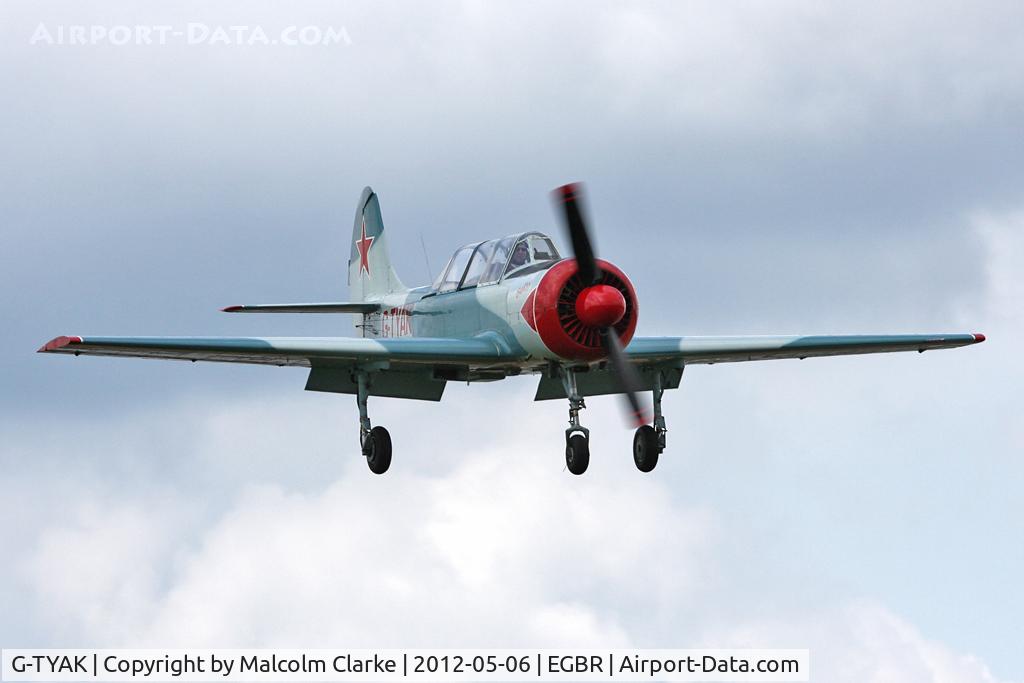 G-TYAK, 1989 Bacau Yak-52 C/N 899907, Bacau Yak-52 at Breighton Airfield's 2012 May-hem Fly-In.