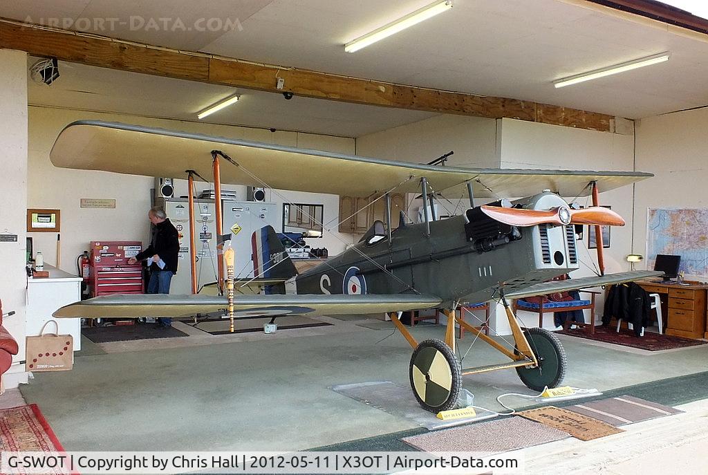 G-SWOT, 1990 Currie Super Wot (SE-5A Replica) C/N PFA 3011, at Otherton Microlight Airfield