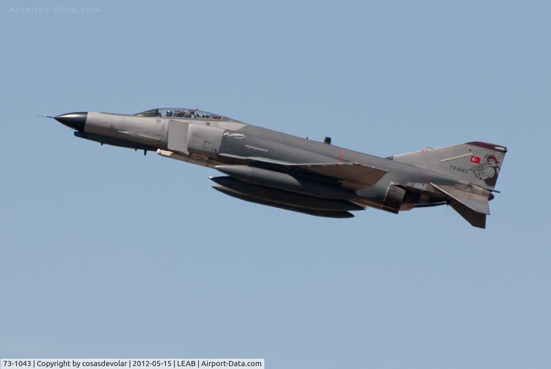 73-1043, McDonnell Douglas F-4E Phantom II C/N 4666, F-4E Phantom II of the Turkish Air Force, photographed during the course exercises TLP in 