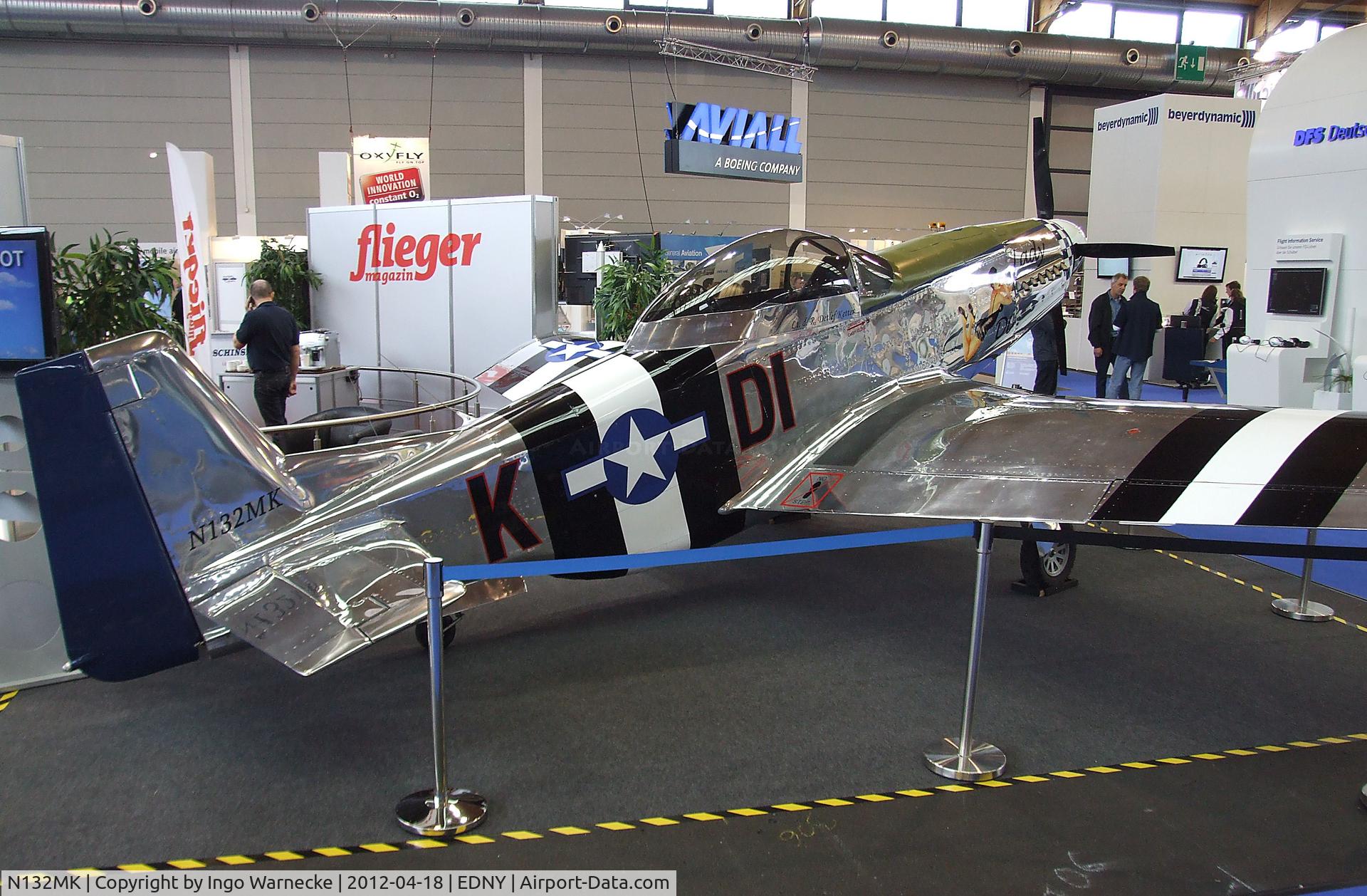 N132MK, Titan T-51 Mustang C/N M02XXXC0HK0002, Titan (D. Hawken) T-51 Mustang 3/4-scale replica at the AERO 2012, Friedrichshafen