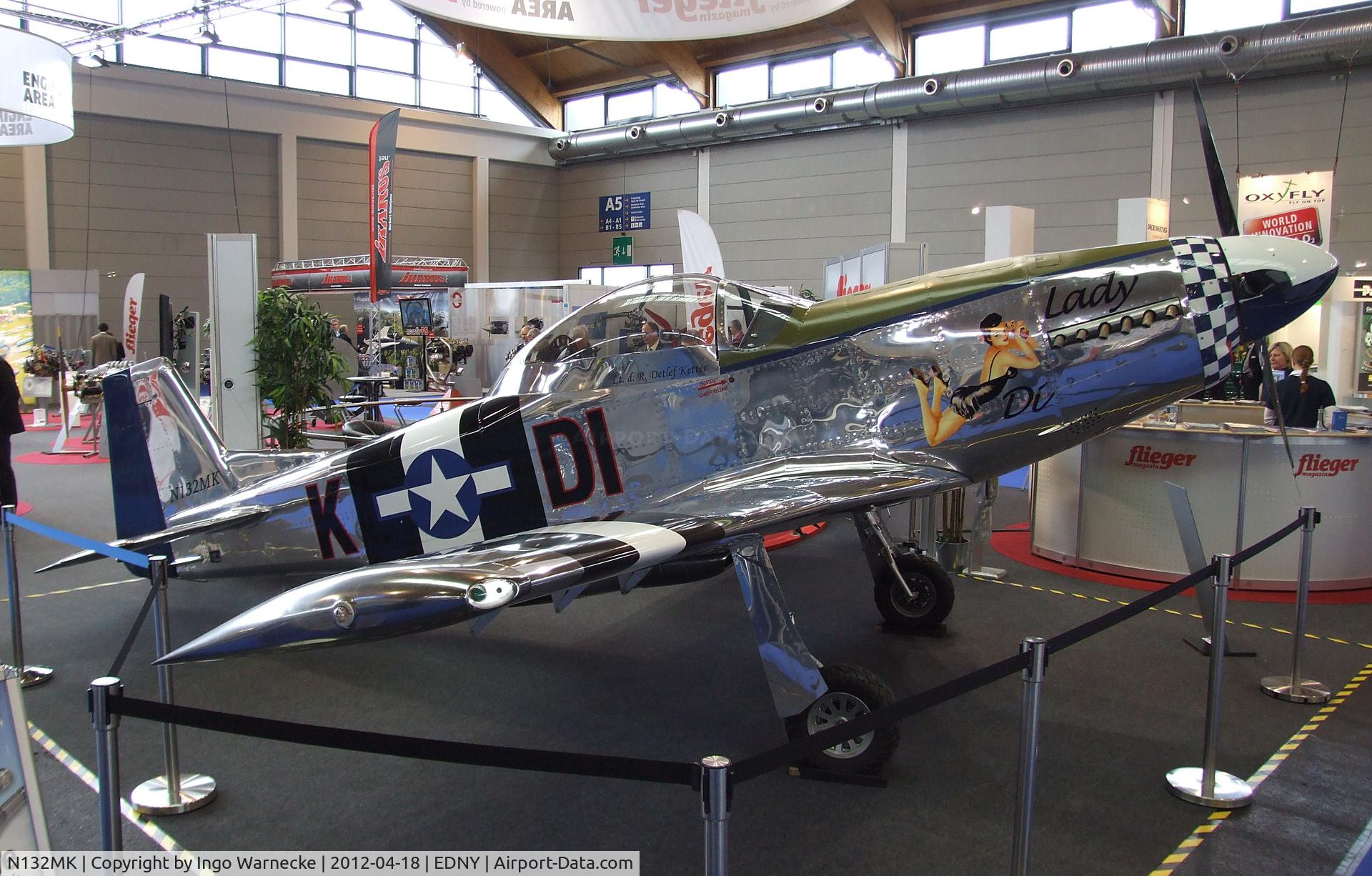 N132MK, Titan T-51 Mustang C/N M02XXXC0HK0002, Titan (D. Hawken) T-51 Mustang 3/4-scale replica at the AERO 2012, Friedrichshafen
