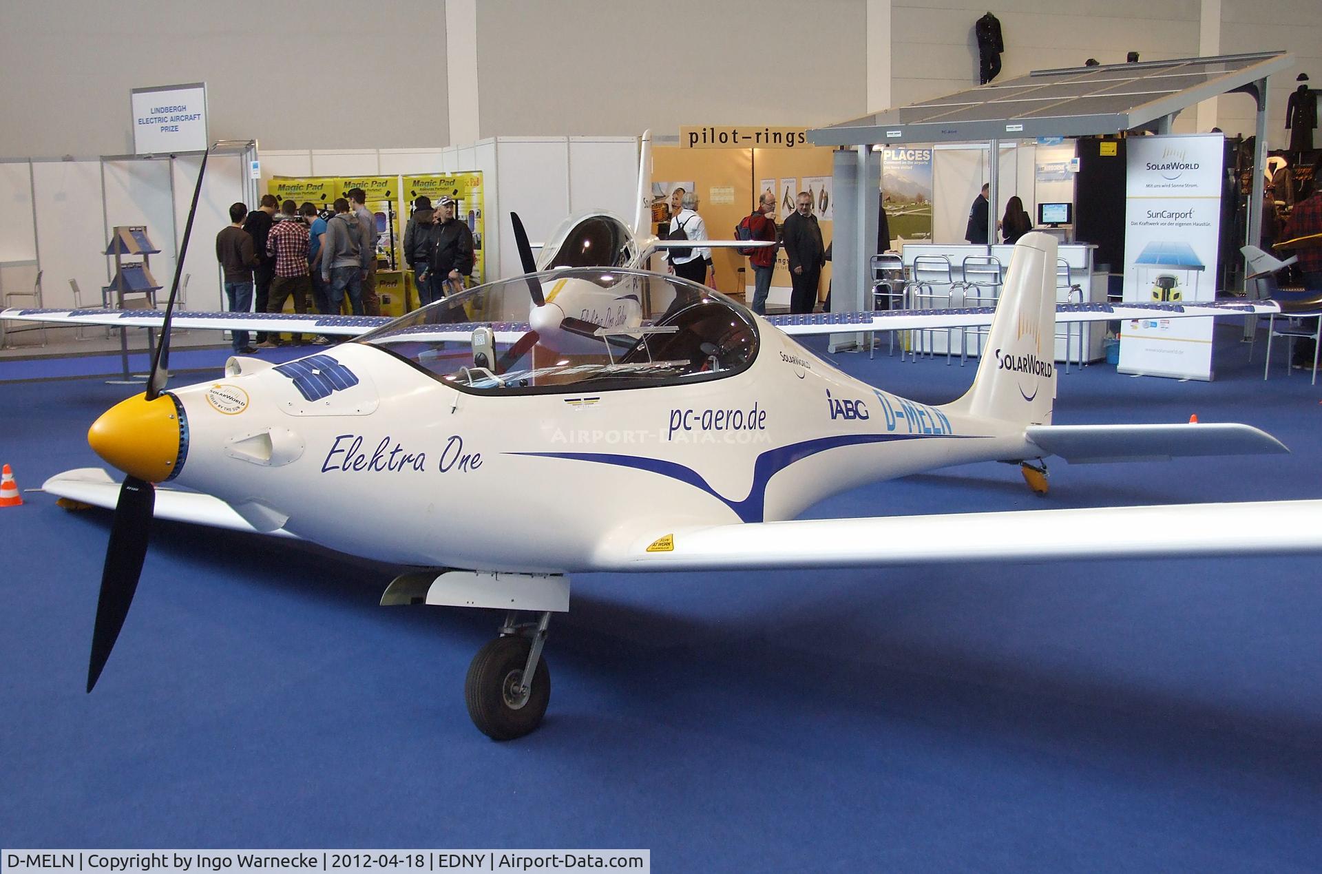 D-MELN, PC-Aero Elektra One C/N 01, PC-Aero Elektra One with electric motor at the AERO 2012, Friedrichshafen