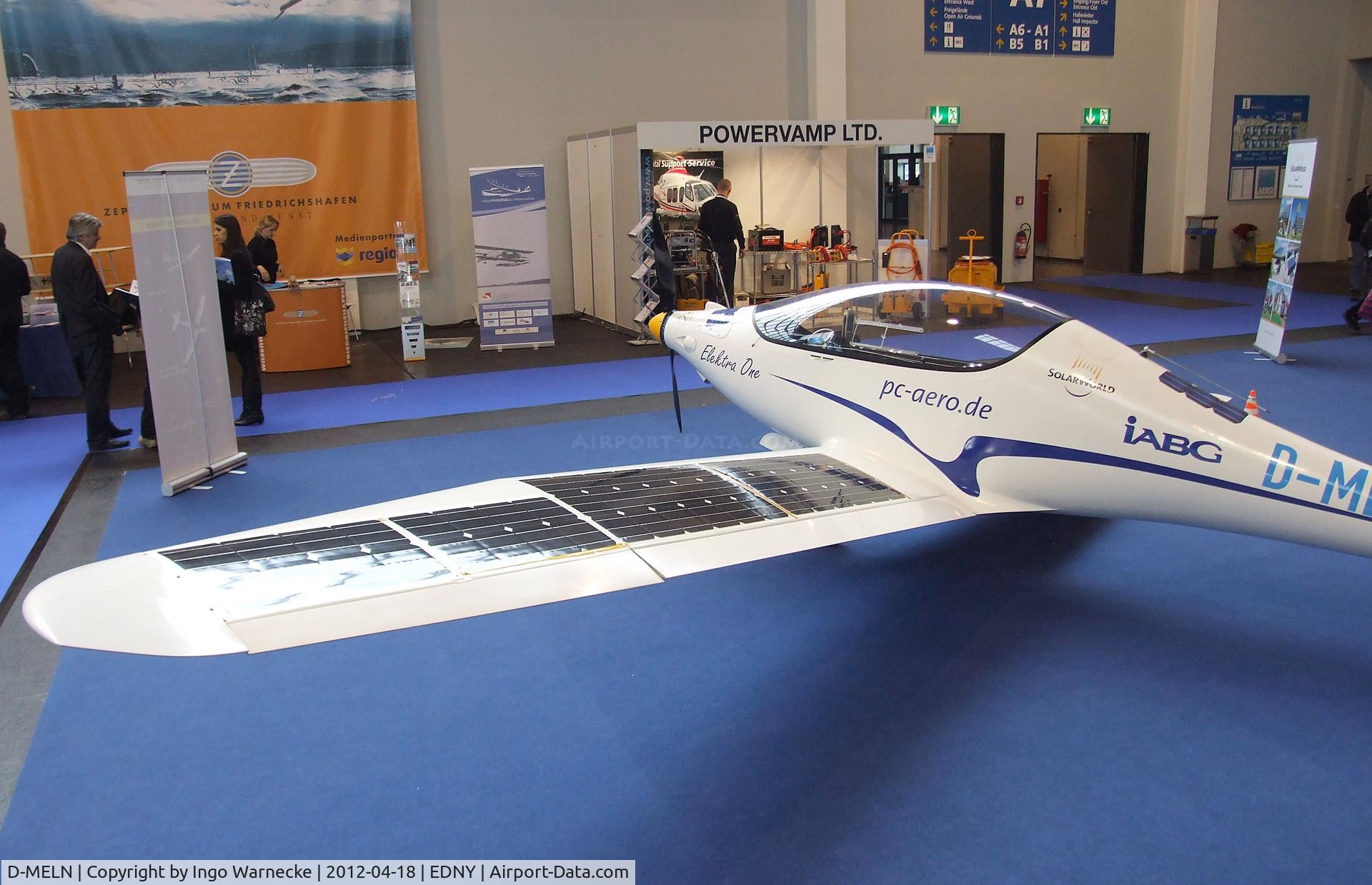 D-MELN, PC-Aero Elektra One C/N 01, PC-Aero Elektra One with electric motor at the AERO 2012, Friedrichshafen