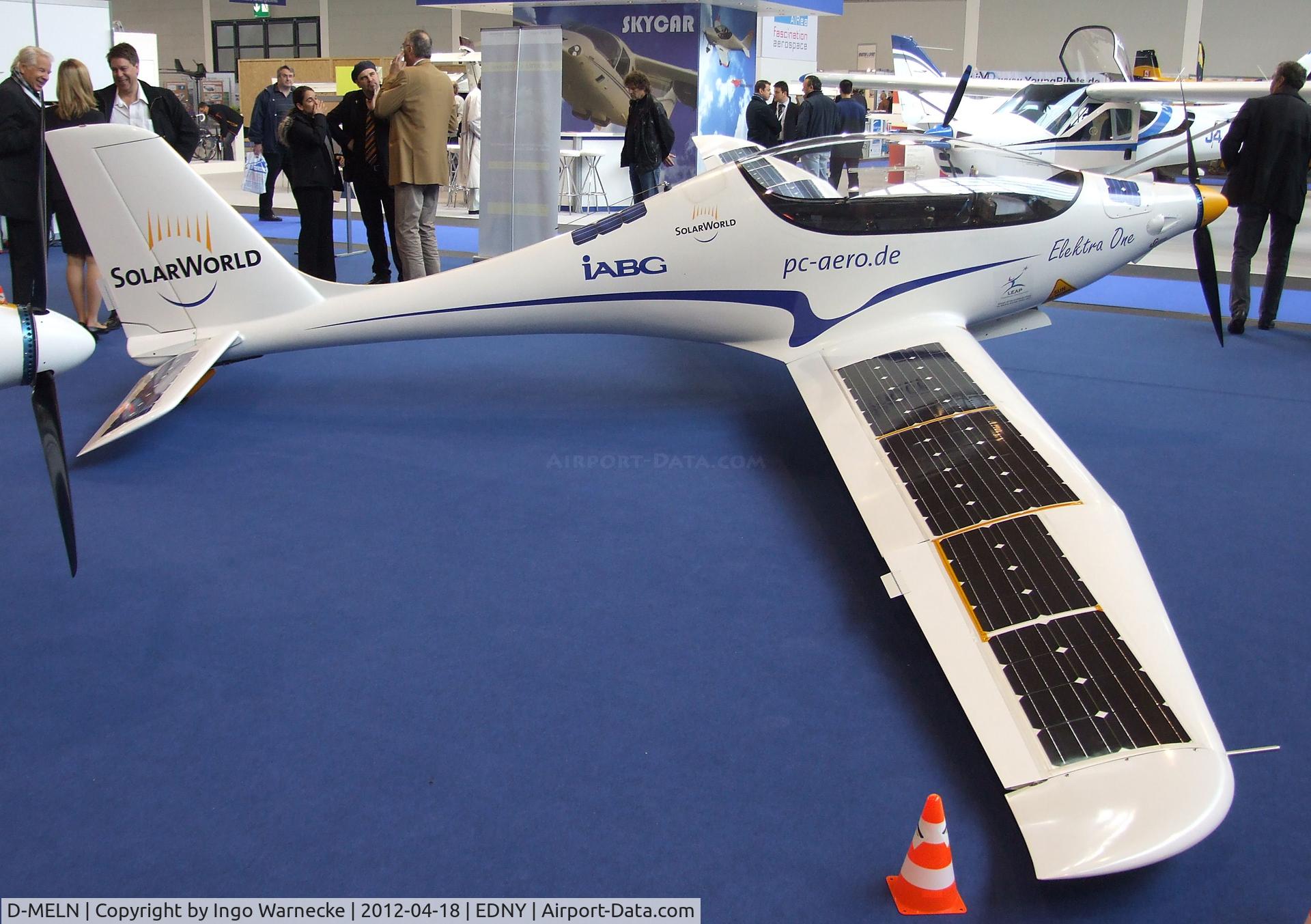 D-MELN, PC-Aero Elektra One C/N 01, PC-Aero Elektra One with electric motor at the AERO 2012, Friedrichshafen