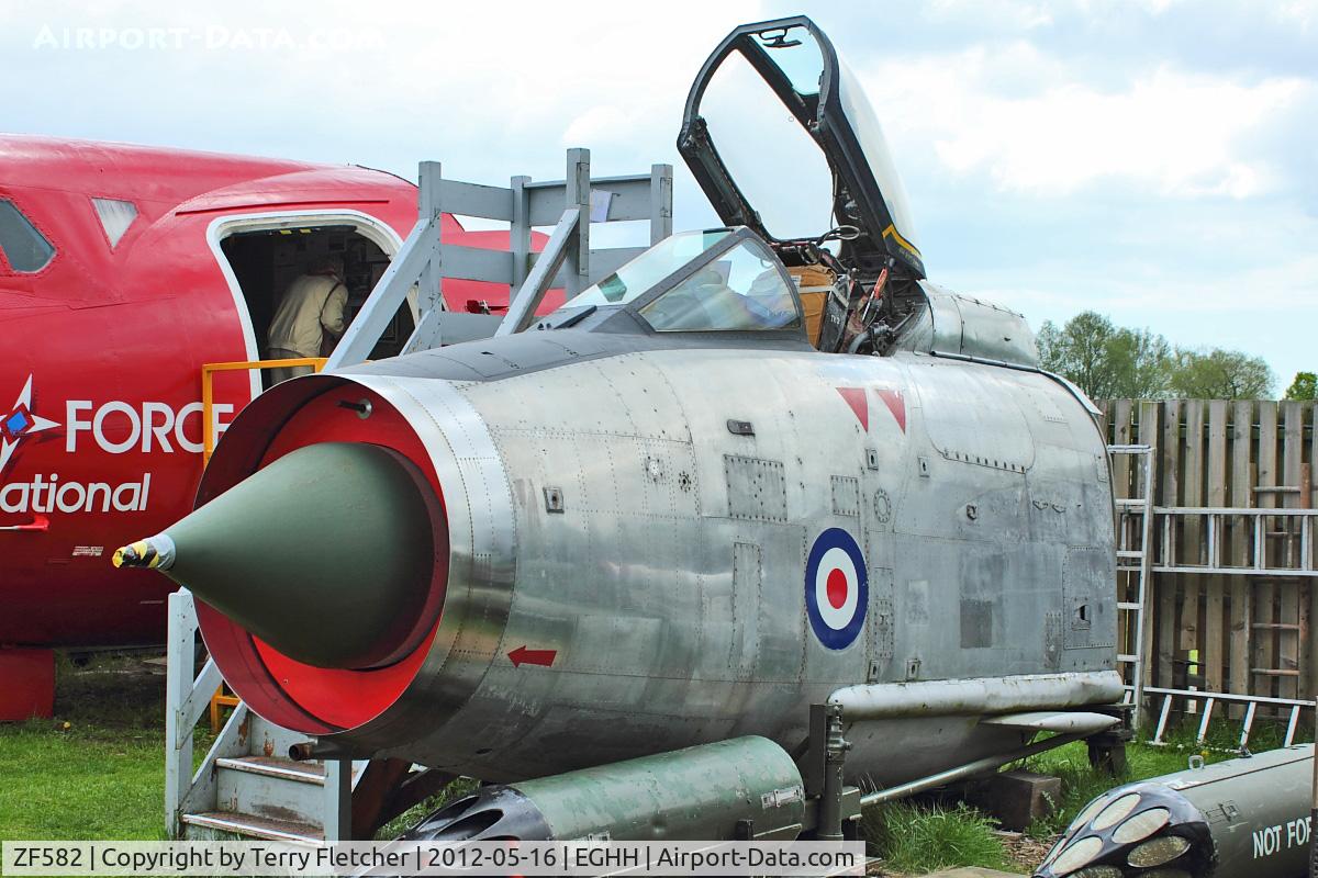 ZF582, English Electric Lightning F.53 C/N 95281, Nose section At Bournemouth Aviation Museum