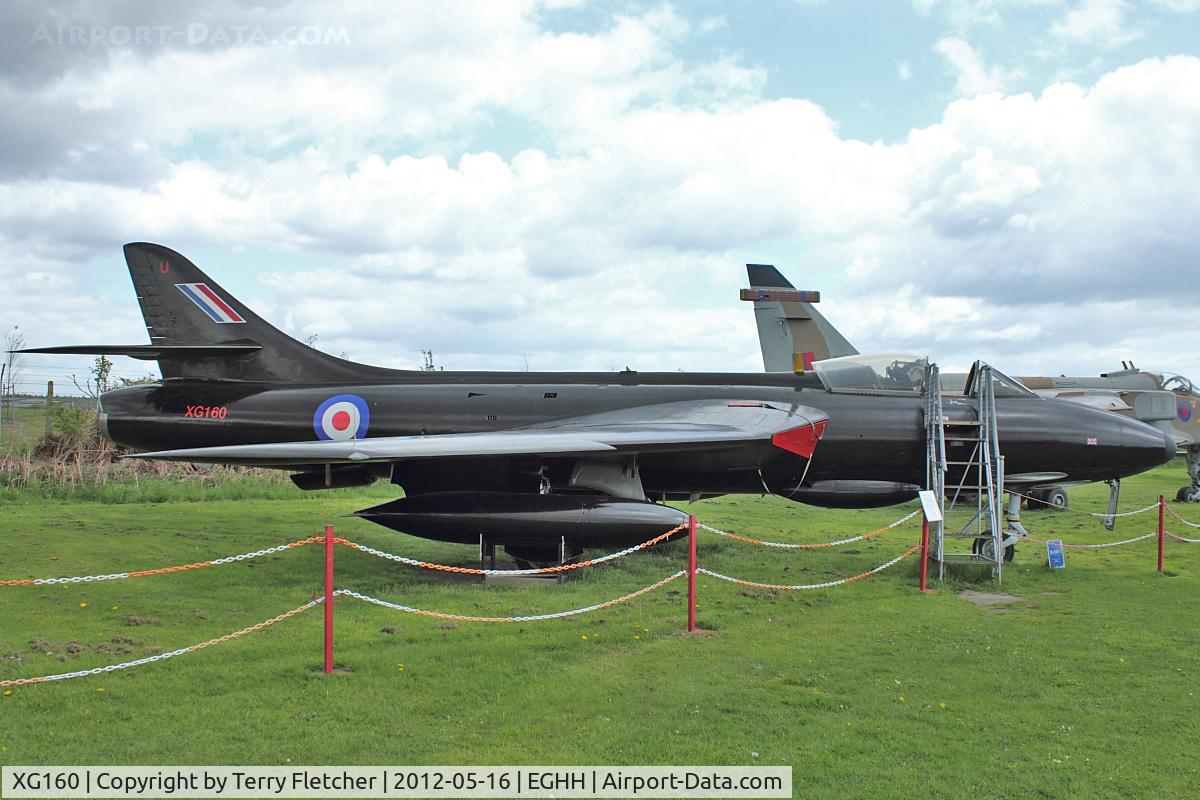 XG160, 1956 Hawker Hunter F.6A C/N S4/U/3393, At Bournemouth Aviation Museum