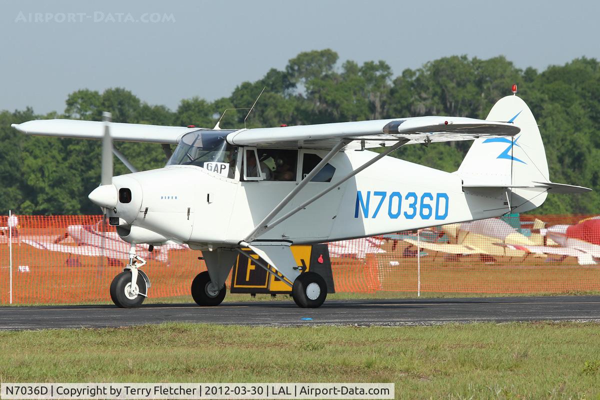 N7036D, 1957 Piper PA-22-150 C/N 22-4934, At 2012 Sun N Fun