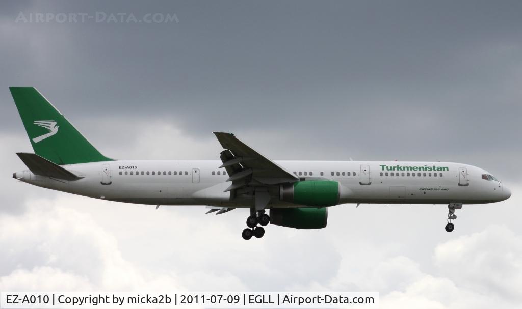 EZ-A010, 1991 Boeing 757-23A C/N 25345, Landing in 27R
