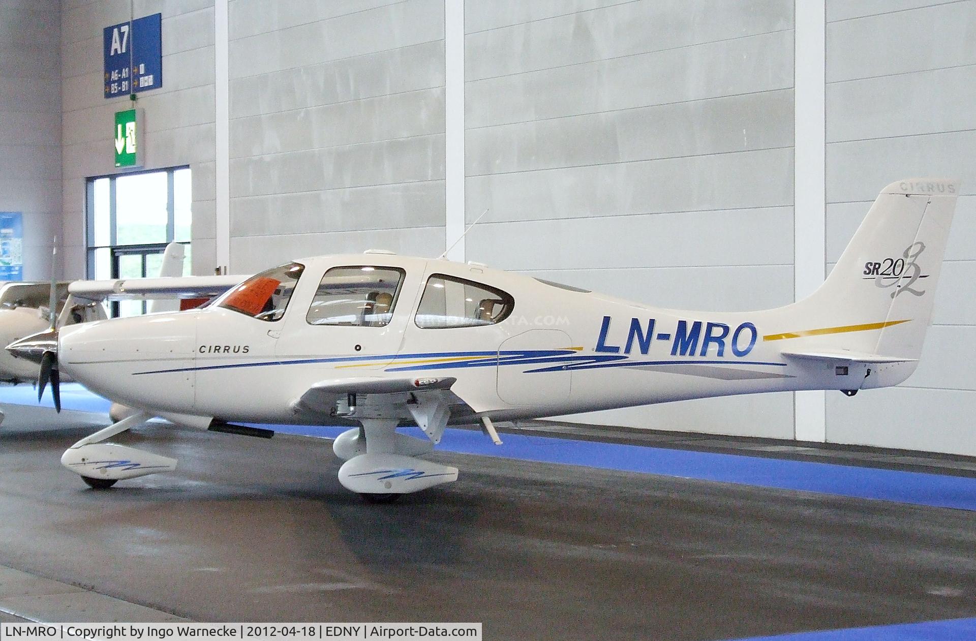 LN-MRO, 2004 Cirrus SR20 G2 C/N 1444, Cirrus SR20 G2 at the AERO 2012, Friedrichshafen
