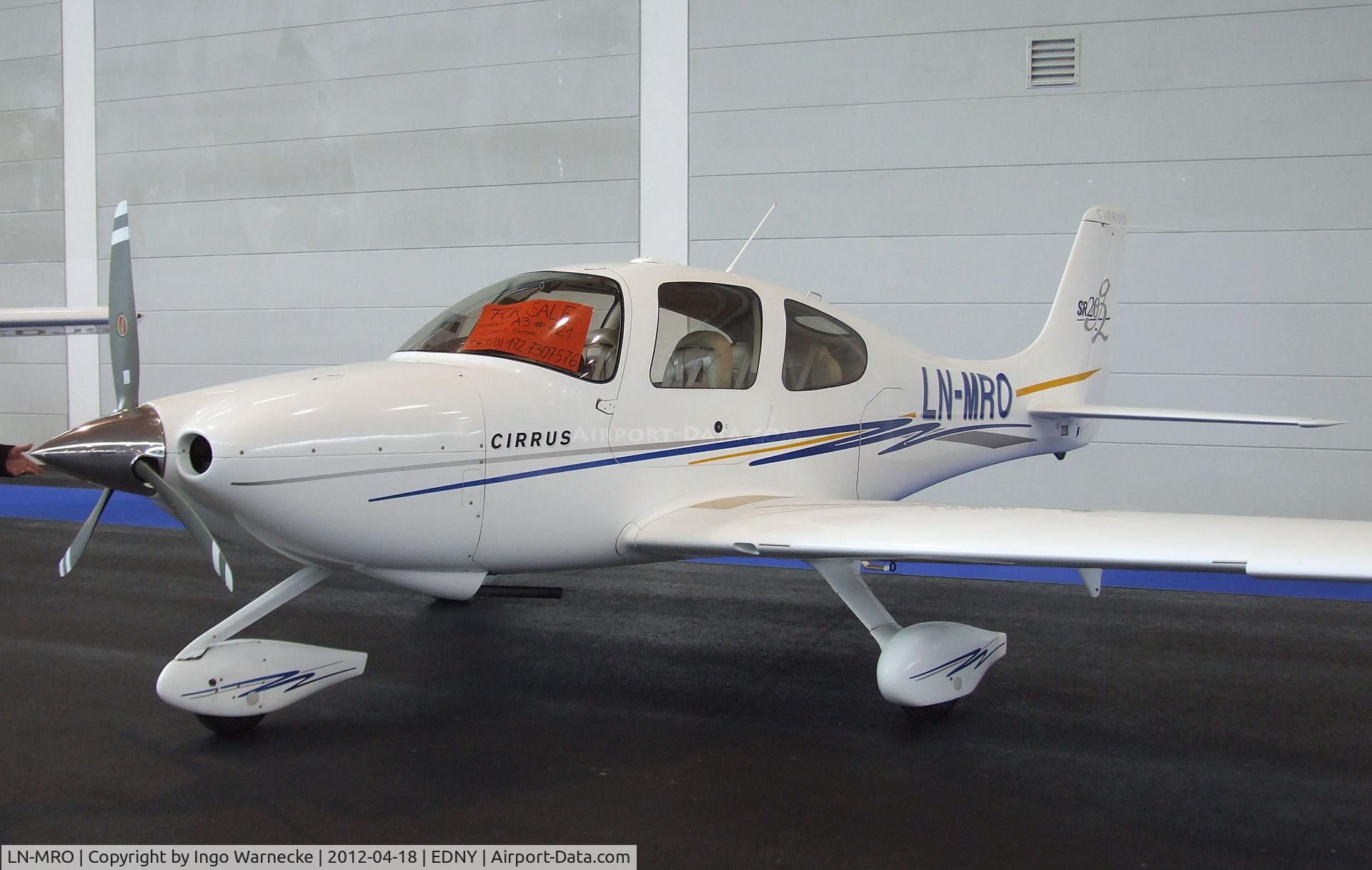 LN-MRO, 2004 Cirrus SR20 G2 C/N 1444, Cirrus SR20 G2 at the AERO 2012, Friedrichshafen