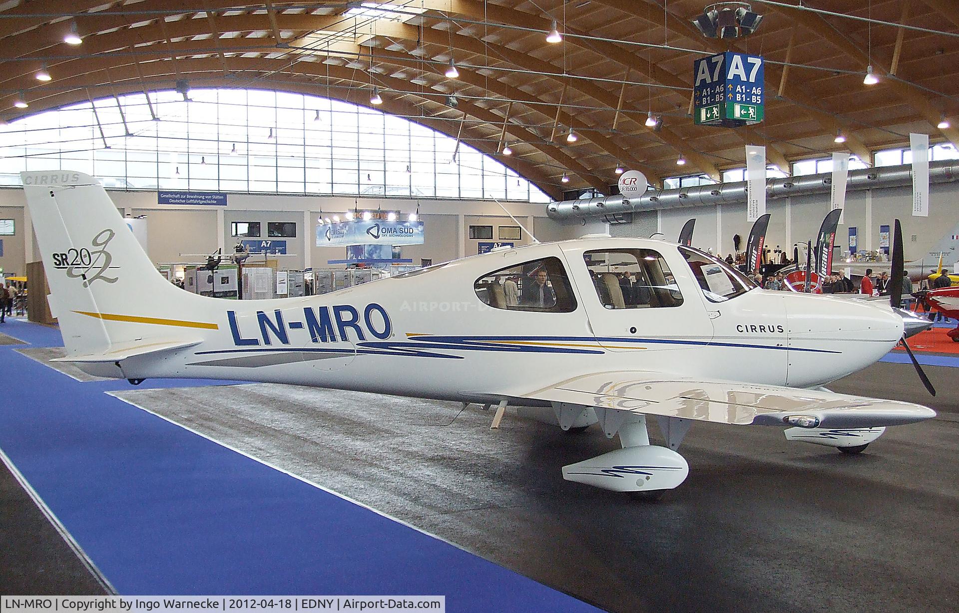 LN-MRO, 2004 Cirrus SR20 G2 C/N 1444, Cirrus SR20 G2 at the AERO 2012, Friedrichshafen