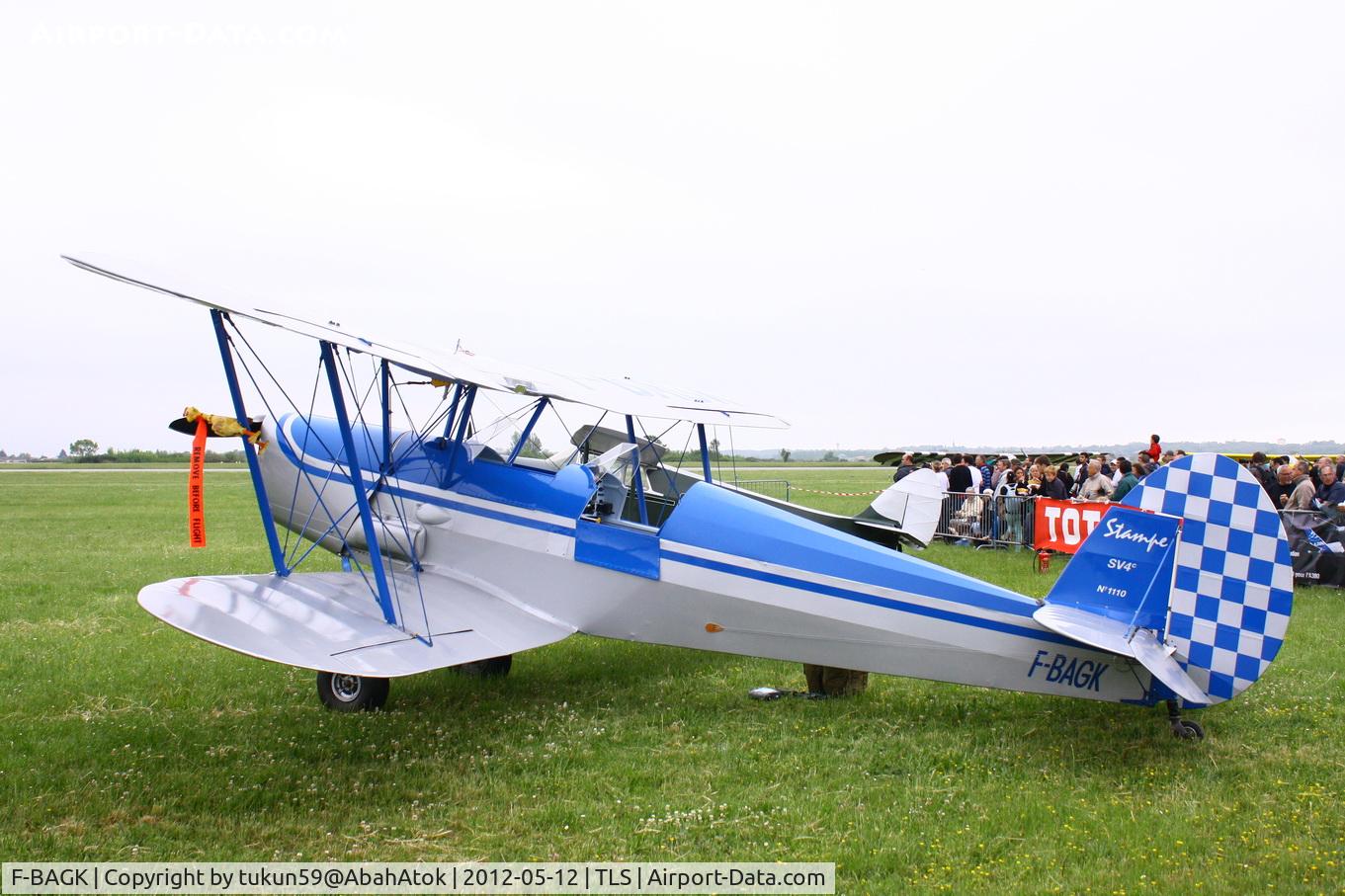 F-BAGK, 1949 Nord Stampe SV-4C C/N 1110, Ste Nle Constr Aer Nord STAMPE