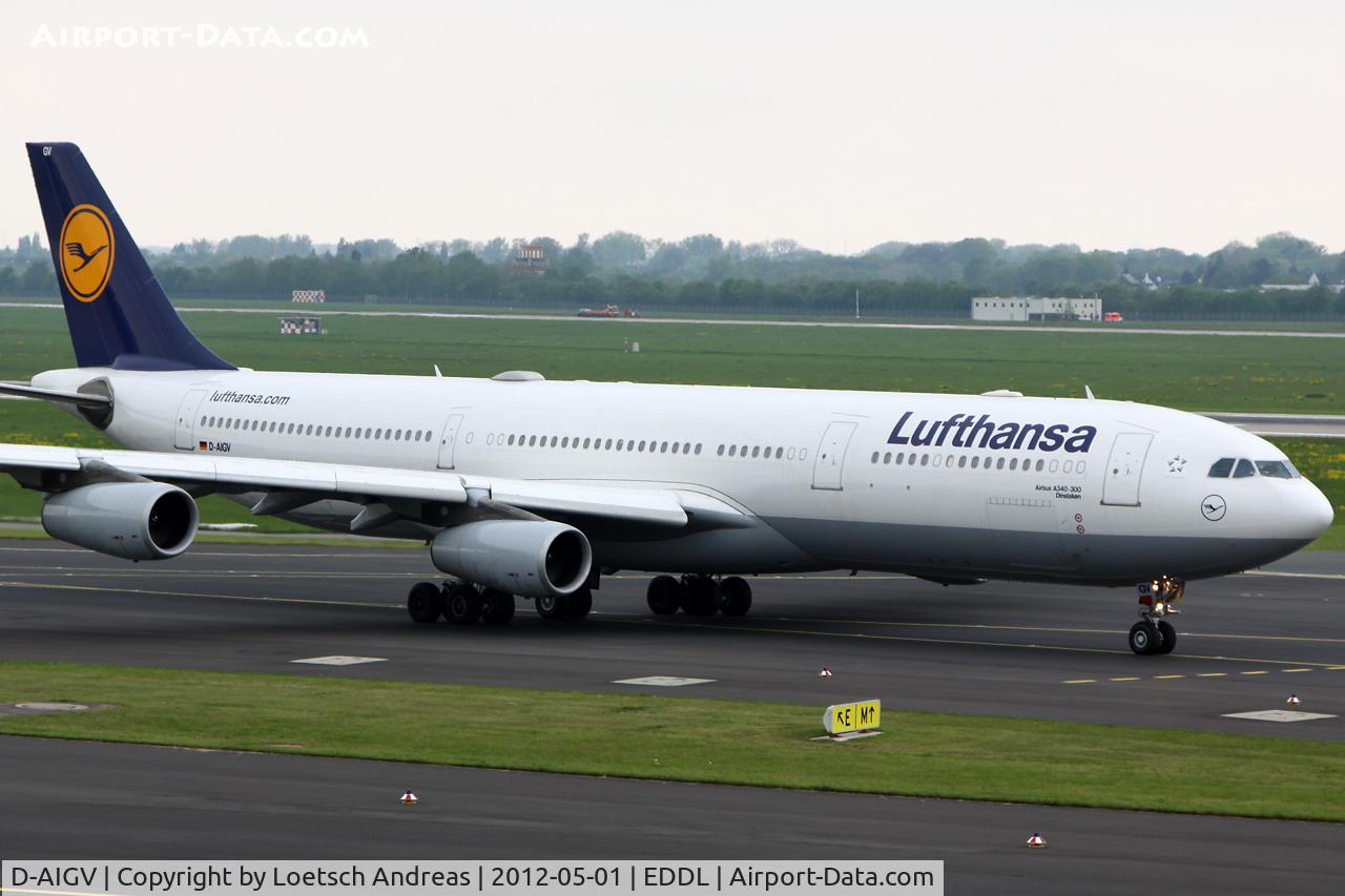 D-AIGV, 2000 Airbus A340-313X C/N 325, DLH408 Dusseldorf to Newark, Newark Liberty International Airport (EWR)