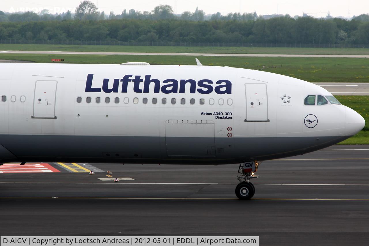 D-AIGV, 2000 Airbus A340-313X C/N 325, DLH408 Dusseldorf to Newark, Newark Liberty International Airport (EWR)