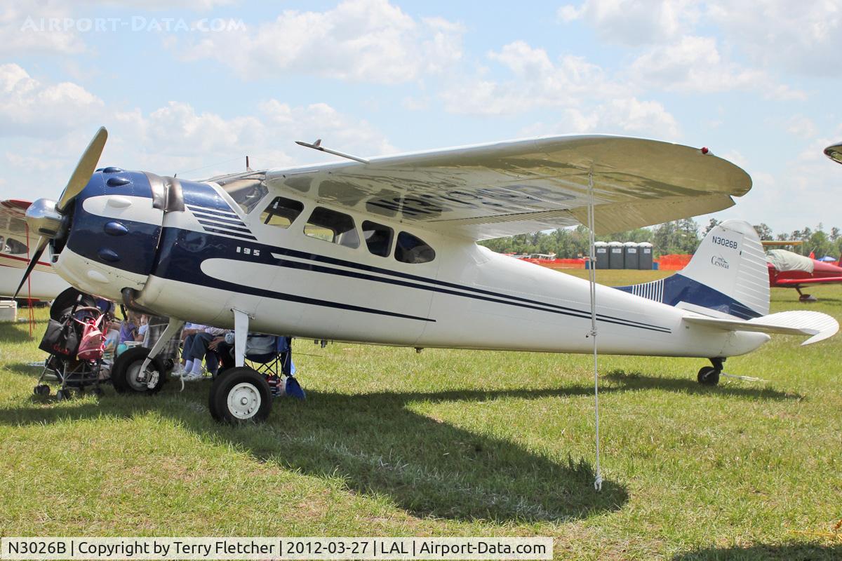 N3026B, 1952 Cessna 195A C/N 7909, At 2012 Sun N Fun