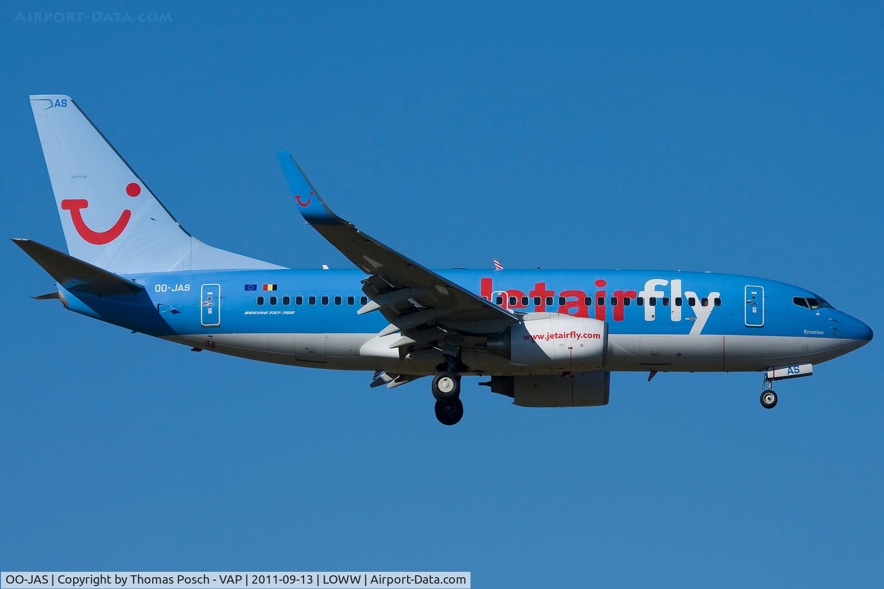 OO-JAS, 2008 Boeing 737-7K5 C/N 35144, Jetair