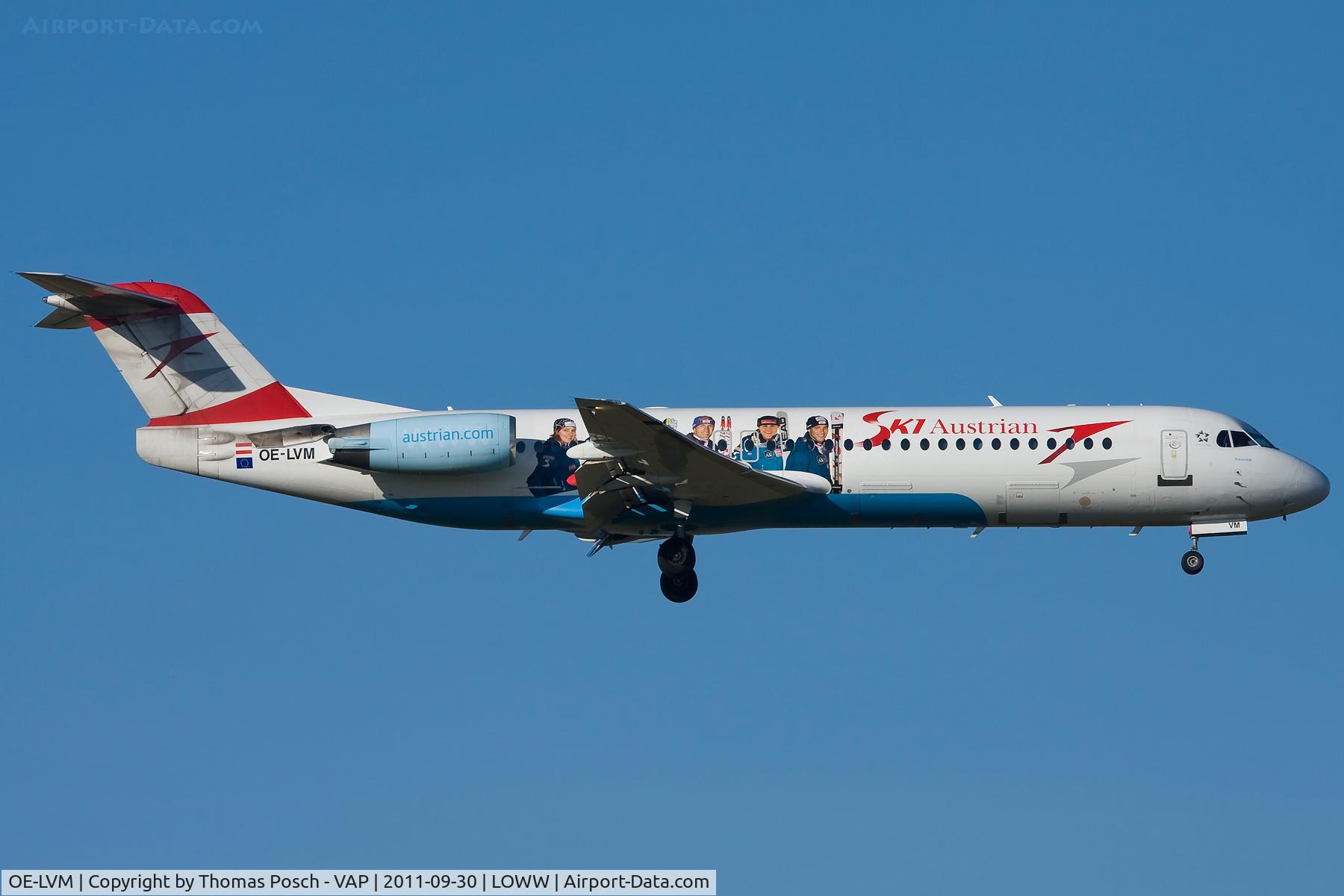 OE-LVM, 1991 Fokker F100 (F-28-0100) C/N 11361, Austrian Arrows