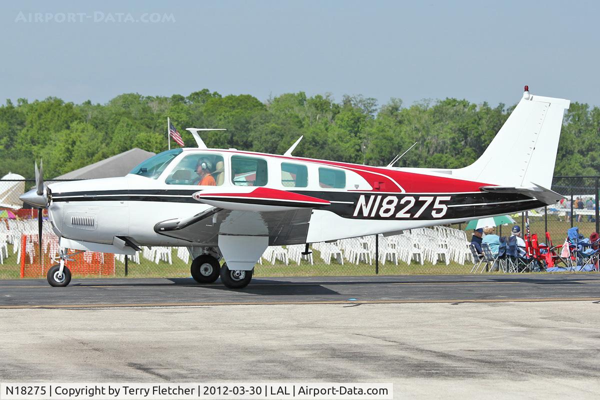 N18275, 1977 Beech A36 Bonanza 36 C/N E-1071, At 2012 Sun N Fun