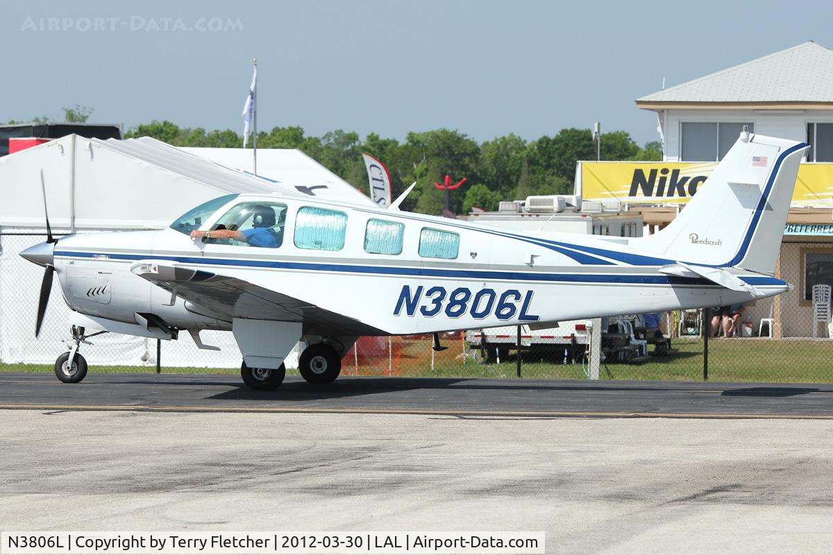 N3806L, 1980 Beech A36 Bonanza 36 C/N E-1793, At 2012 Sun N Fun