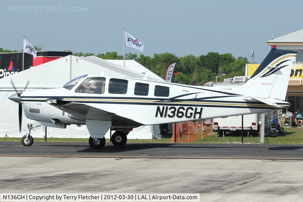 N136GH, 2001 Raytheon Aircraft Company A36 Bonanza C/N E-3414, At 2012 Sun N Fun