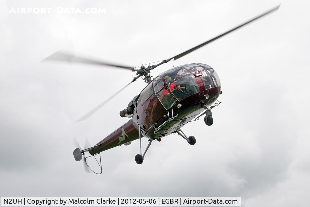 N2UH, 1973 Aerospatiale SA-319B Alouette III C/N 2050, Aerospatiale SA-319B Alouette III at Breighton Airfield's 2012 May-hem Fly-In.
