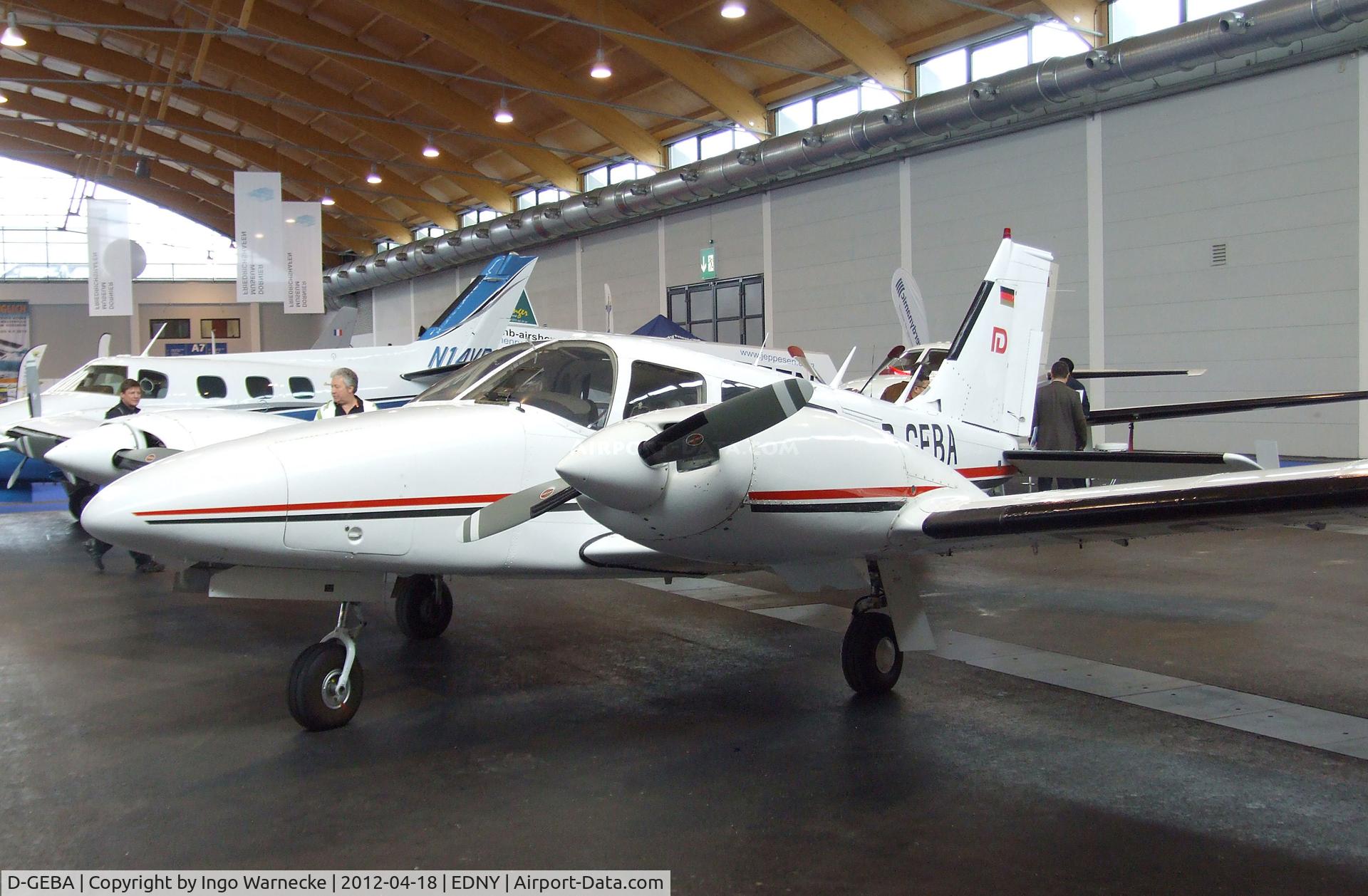 D-GEBA, 1976 Piper PA-34-200T II C/N 347670179, Piper PA-34-200T Seneca II at the AERO 2012, Friedrichshafen