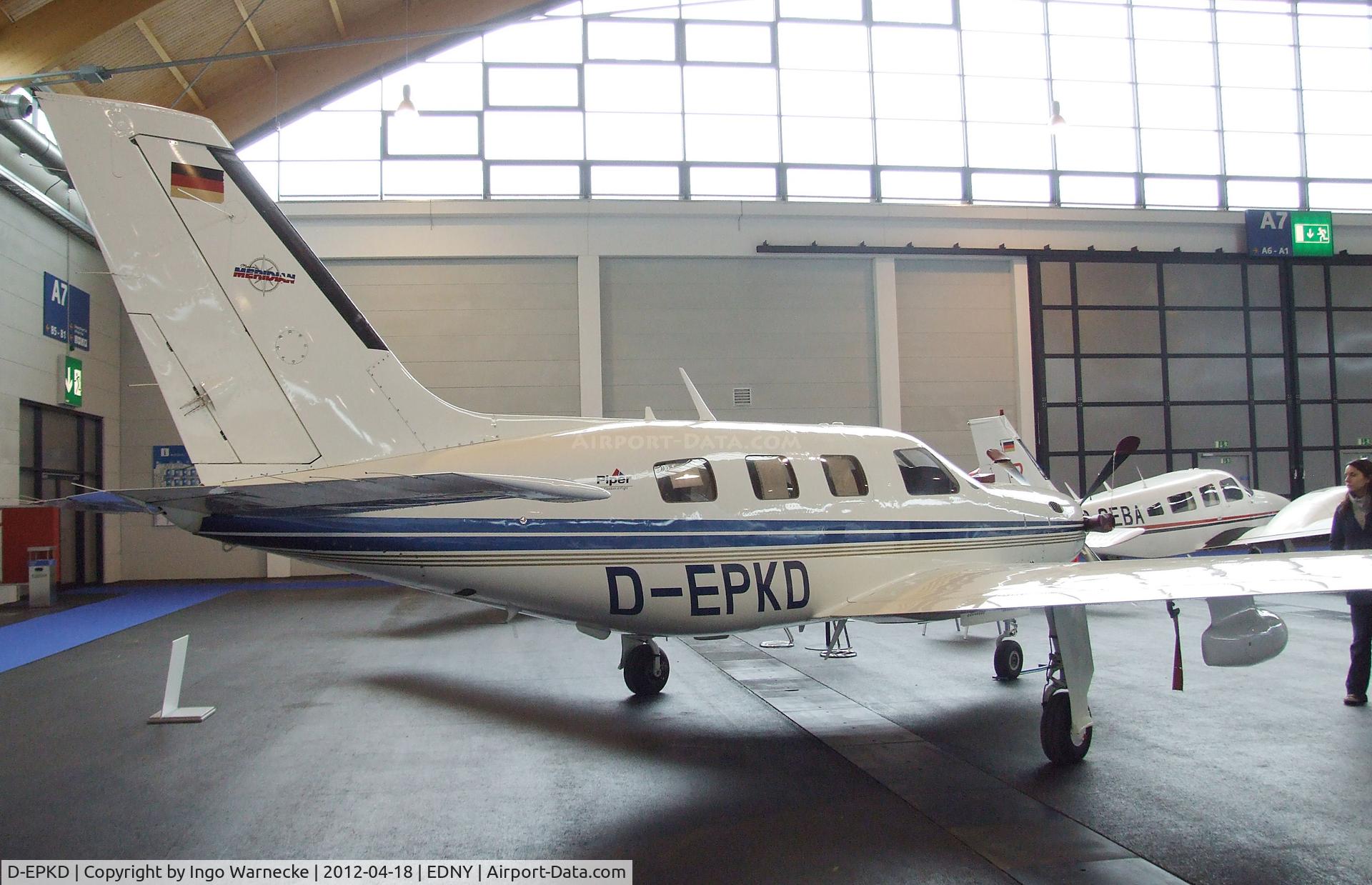 D-EPKD, Piper PA-46-500TP Malibu Meridian C/N 4697019, Piper PA-46-500TP Malibu Meridian at the AERO 2012, Friedrichshafen